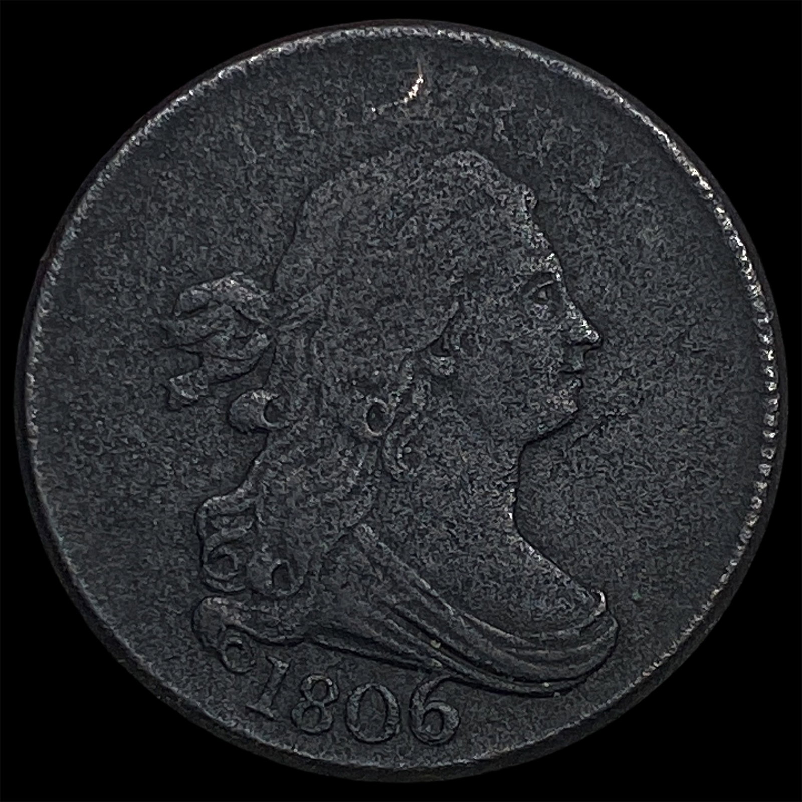 1806 Draped Bust Half Cent CLOSELY UNCIRCULATED: 1806 Draped Bust Half Cent CLOSELY UNCIRCULATED