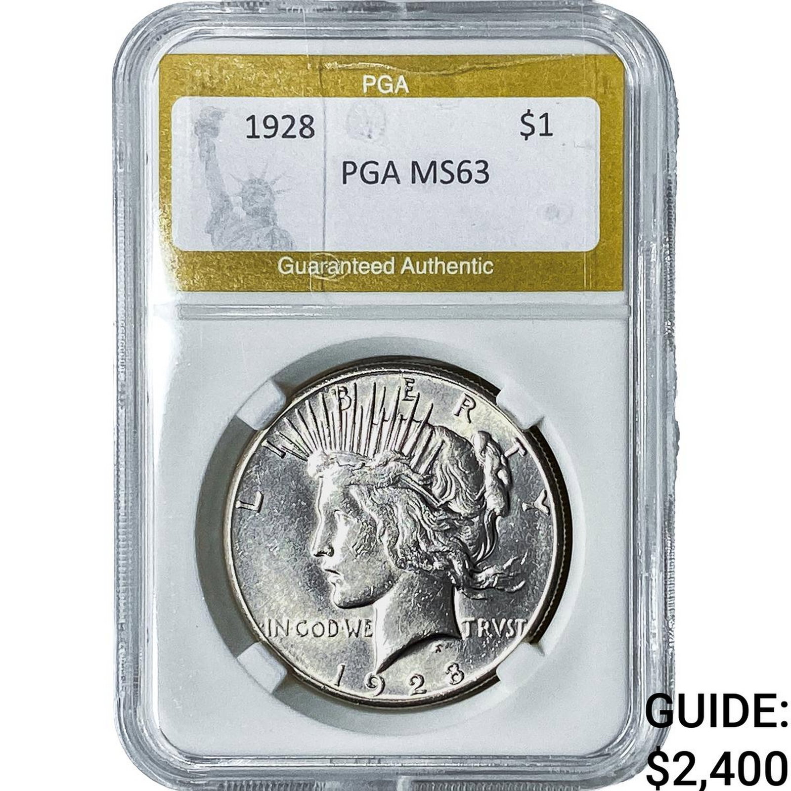 1928 Silver Peace Dollar PGA MS63 (1 of 2)