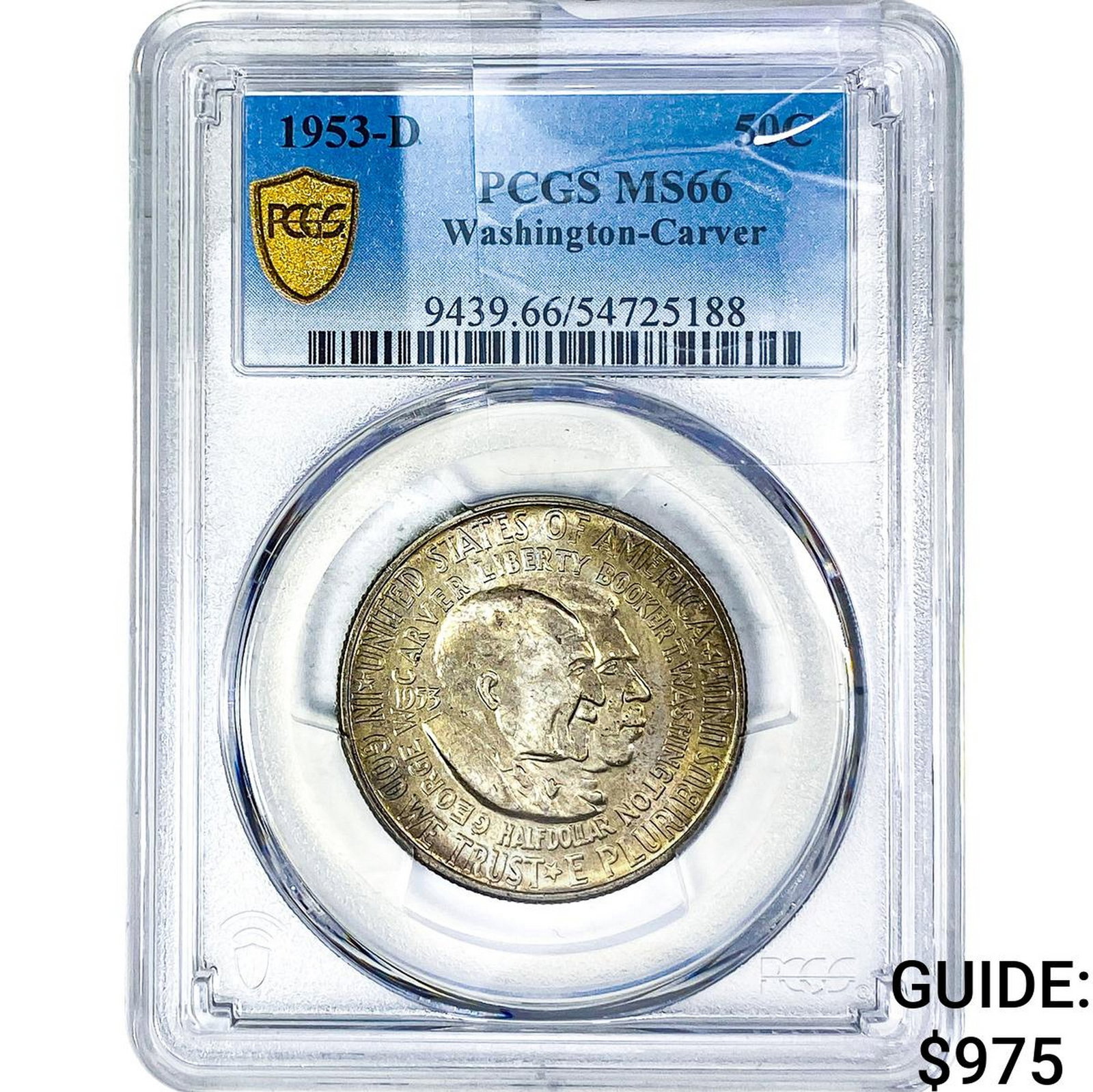 1935-D Washington Carver Half Dollar PCGS MS66: 1935-D Washington Carver Half Dollar PCGS MS66