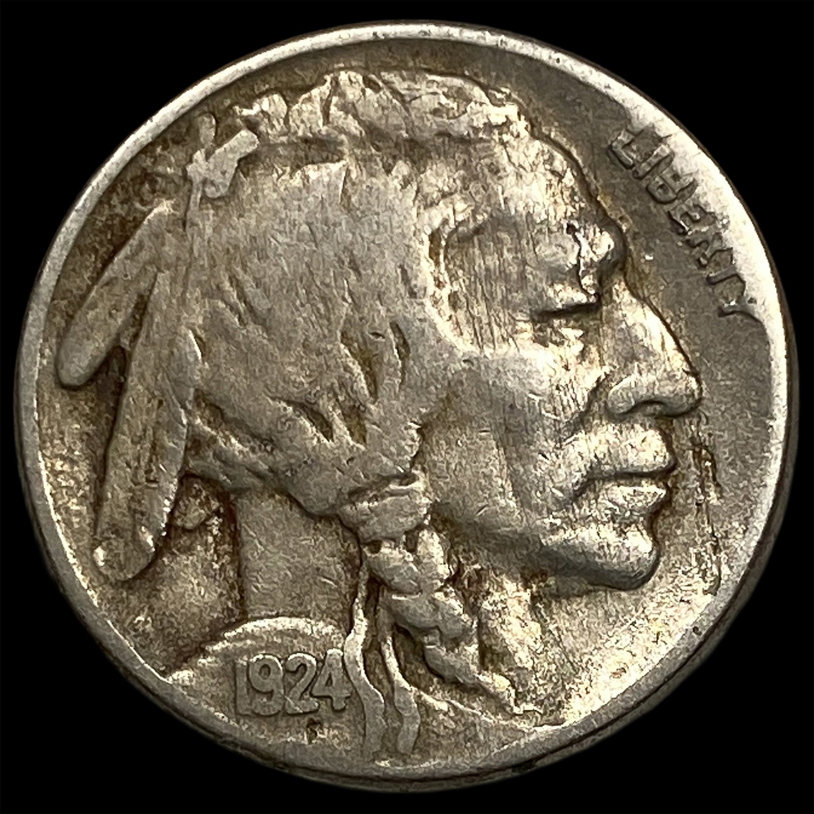 1924-S Buffalo Nickel NEARLY UNCIRCULATED: 1924-S Buffalo Nickel NEARLY UNCIRCULATED