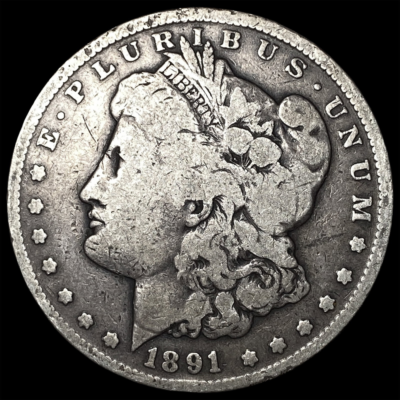 1891-CC Silver Morgan Dollar NICELY CIRCULATED: 1891-CC Silver Morgan Dollar NICELY CIRCULATED