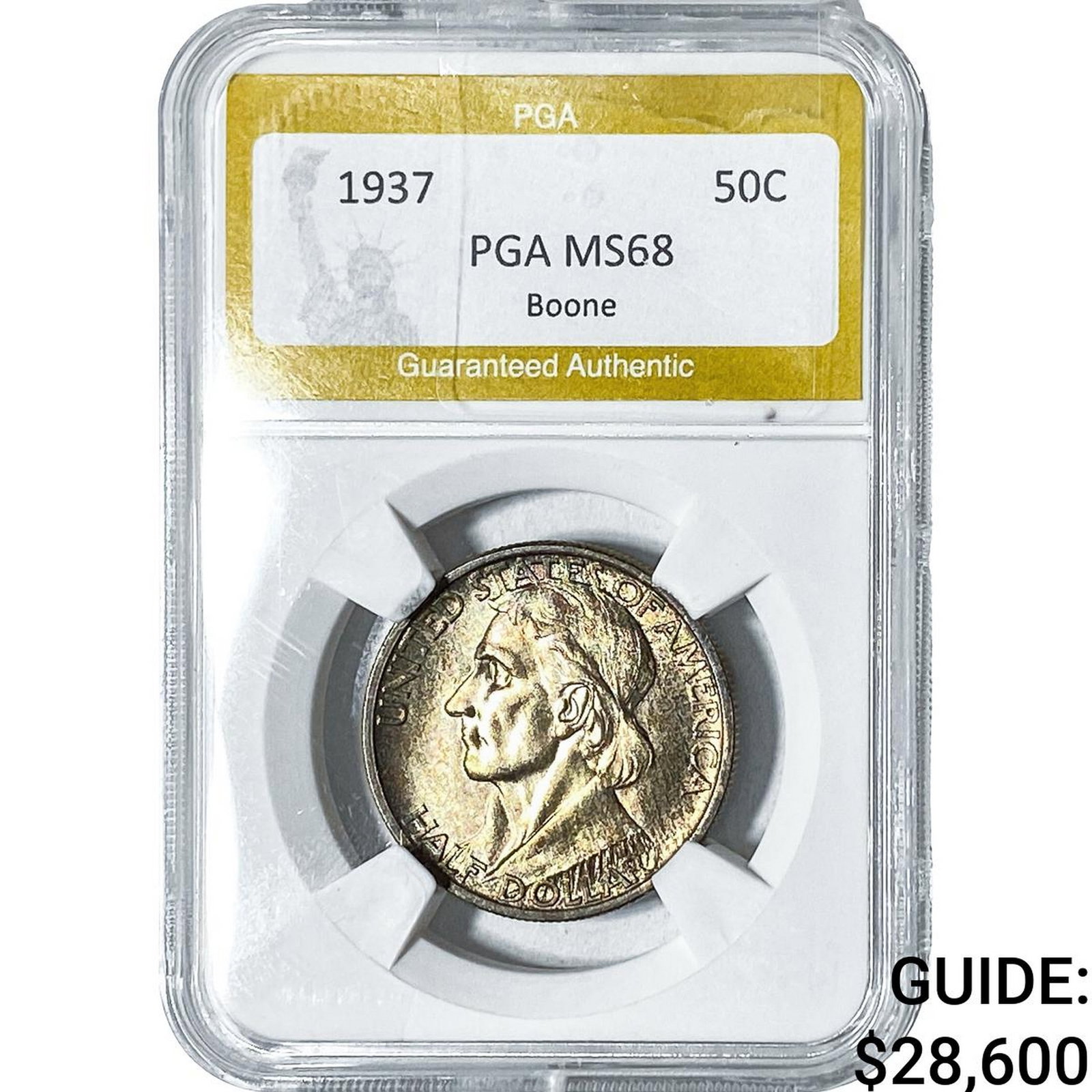1937 Boone Half Dollar PGA MS68 (1 of 2)