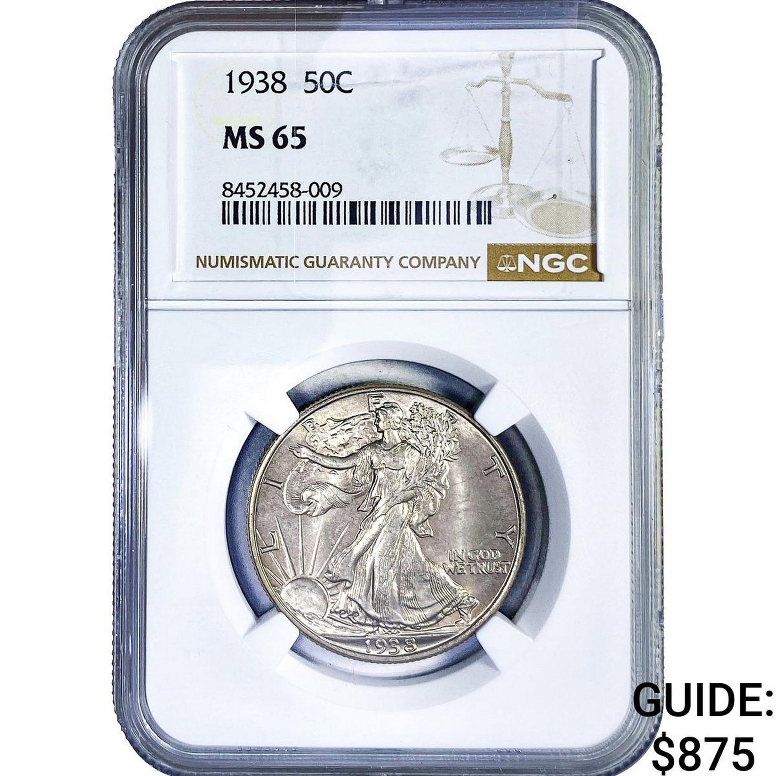 1938 Walking Liberty Half Dollar NGC MS65 (1 of 2)