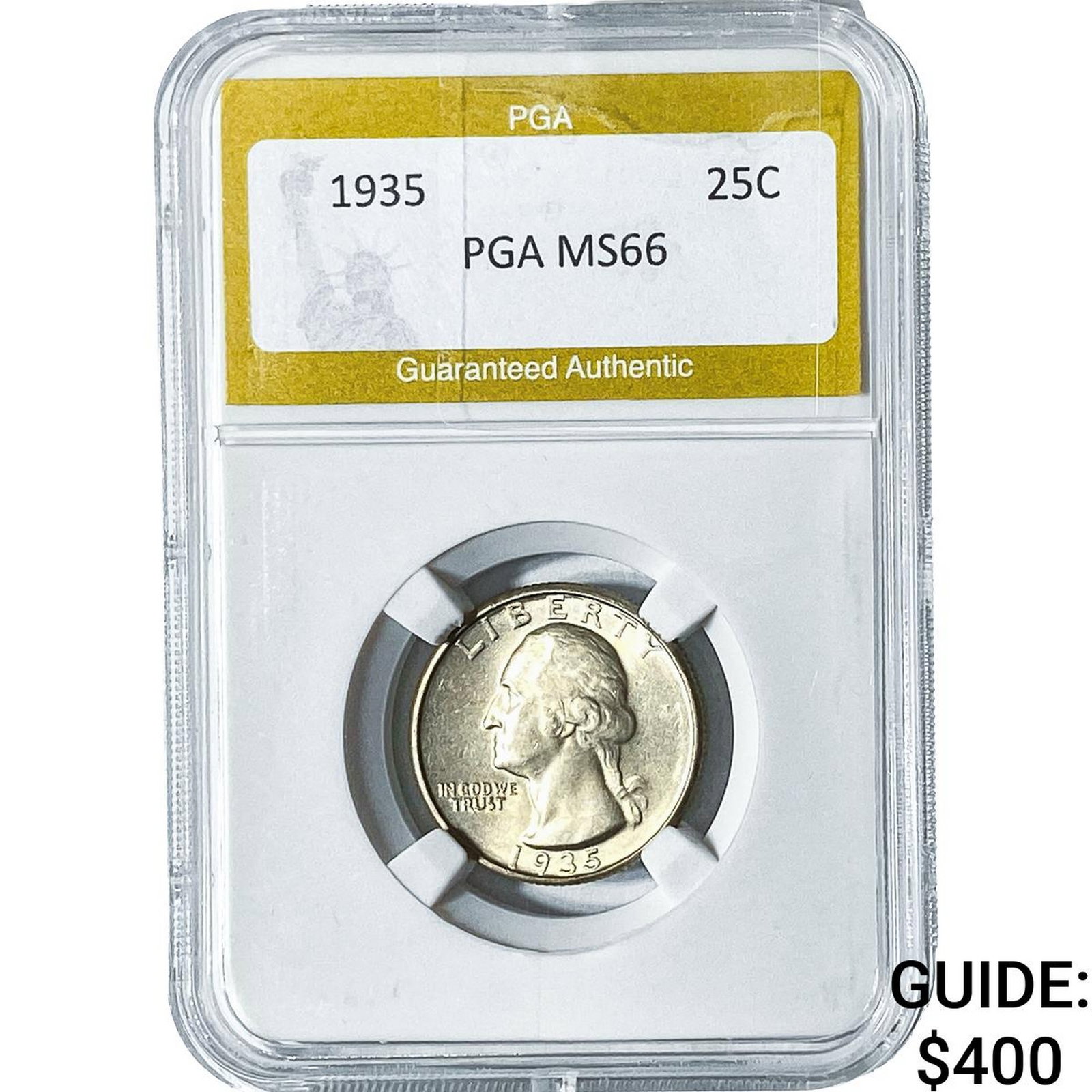1935 Washington Silver Quarter PGA MS66: 1935 Washington Silver Quarter PGA MS66