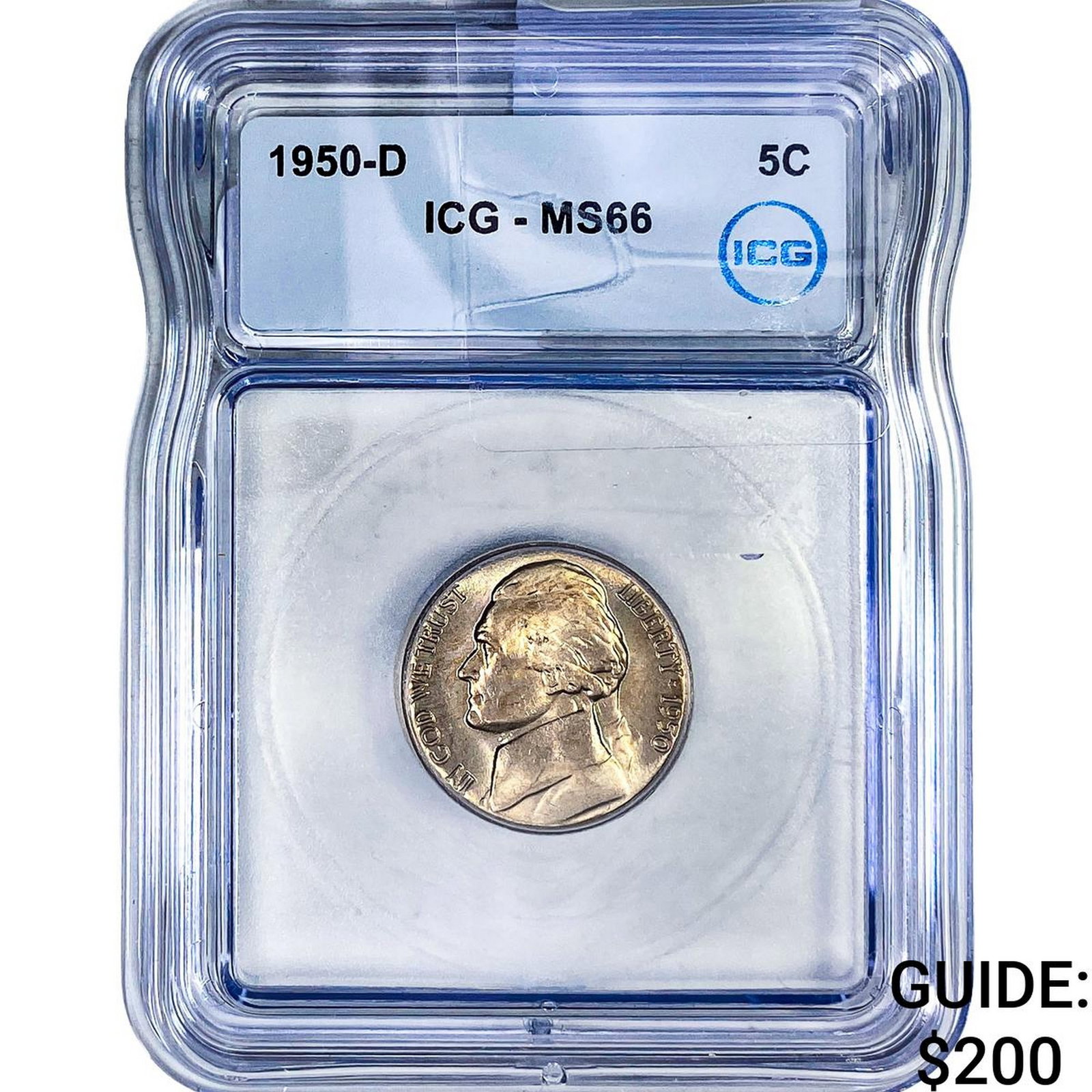 1950-D Jefferson Nickel ICG MS66 (1 of 2)