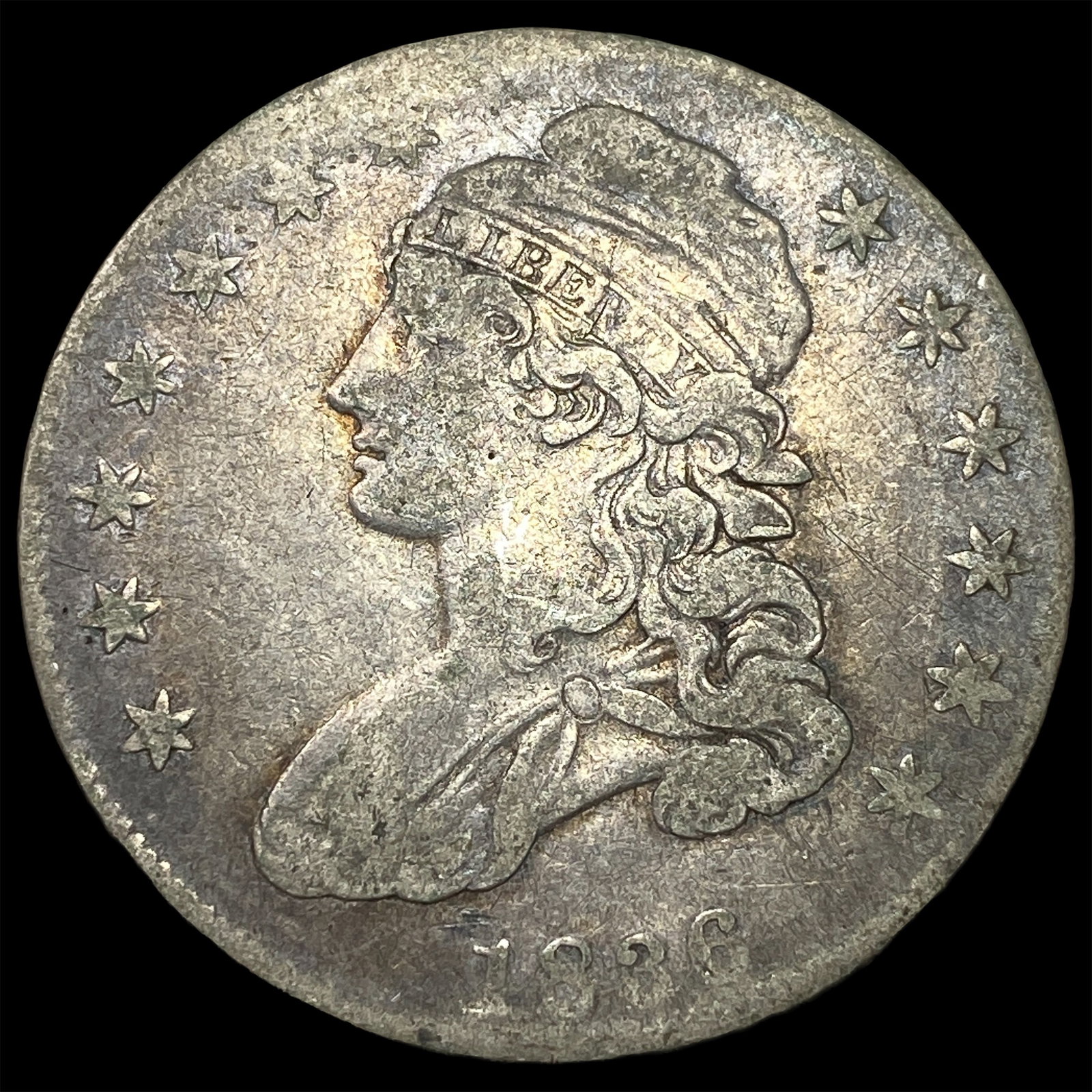 1836 Capped Bust Half Dollar NICELY CIRCULATED: 1836 Capped Bust Half Dollar NICELY CIRCULATED