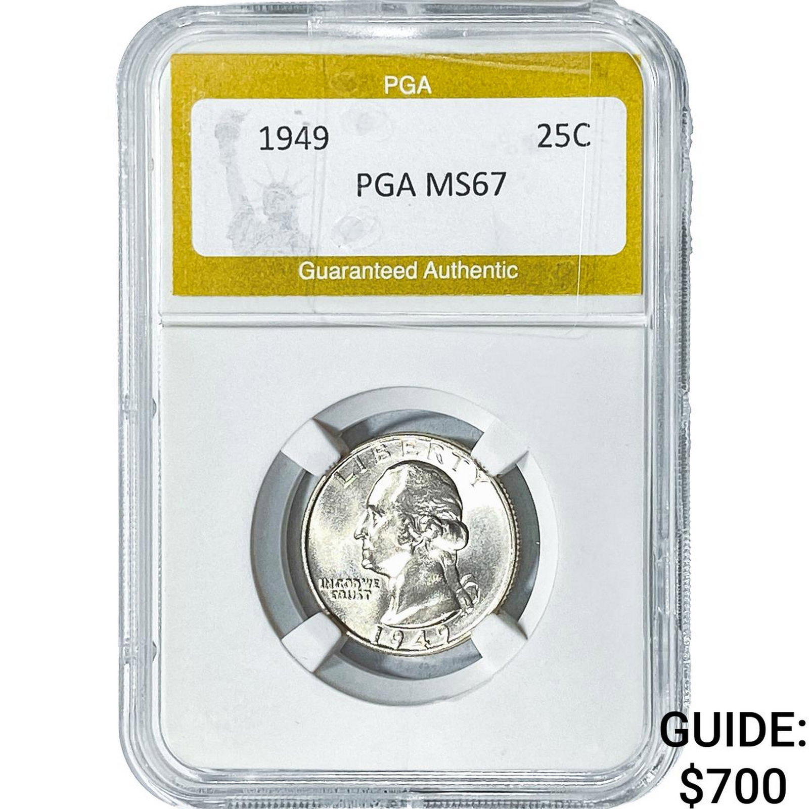 1949 Washington Silver Quarter PGA MS67: 1949 Washington Silver Quarter PGA MS67