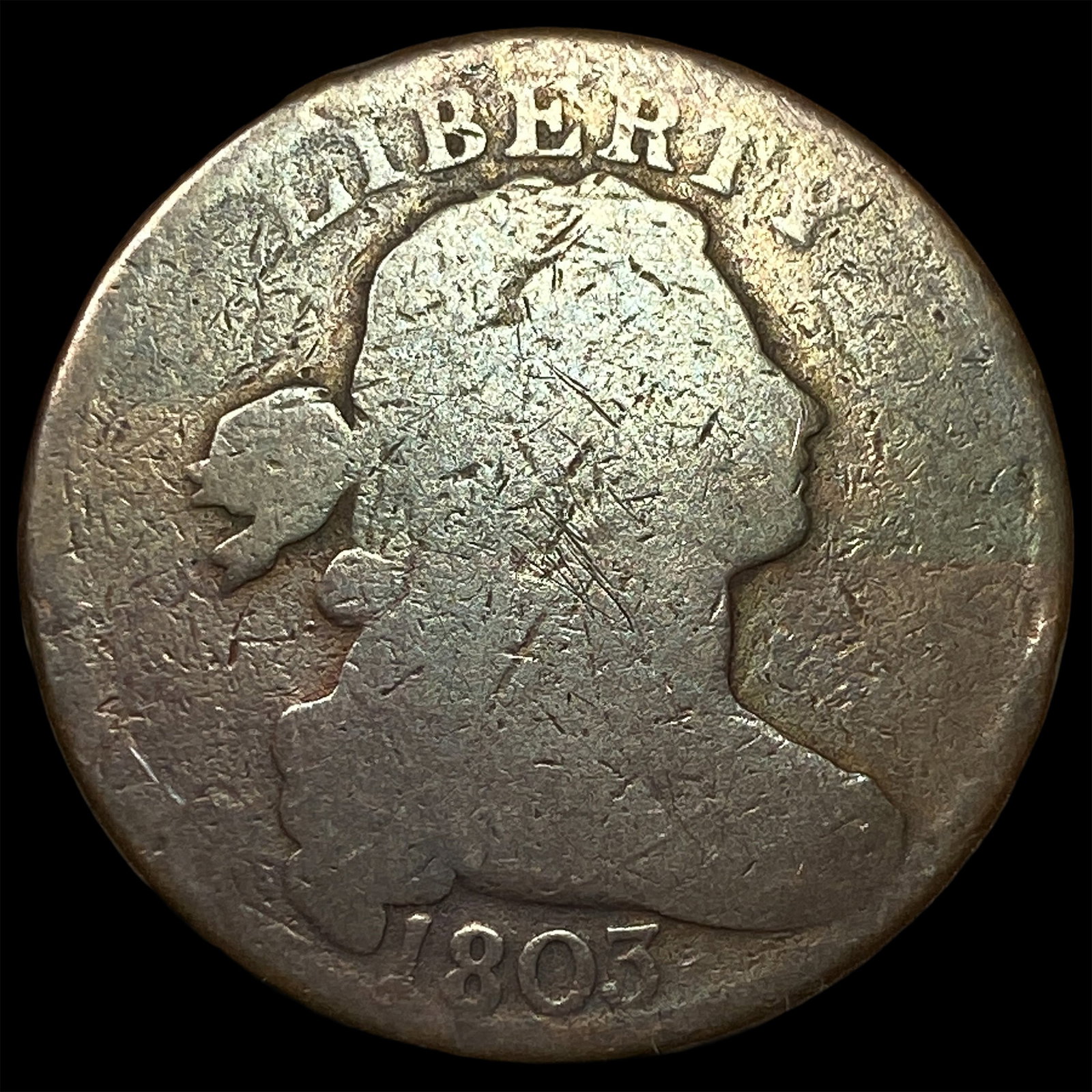 1803 Draped Bust Large Cent NICELY CIRCULATED: 1803 Draped Bust Large Cent NICELY CIRCULATED