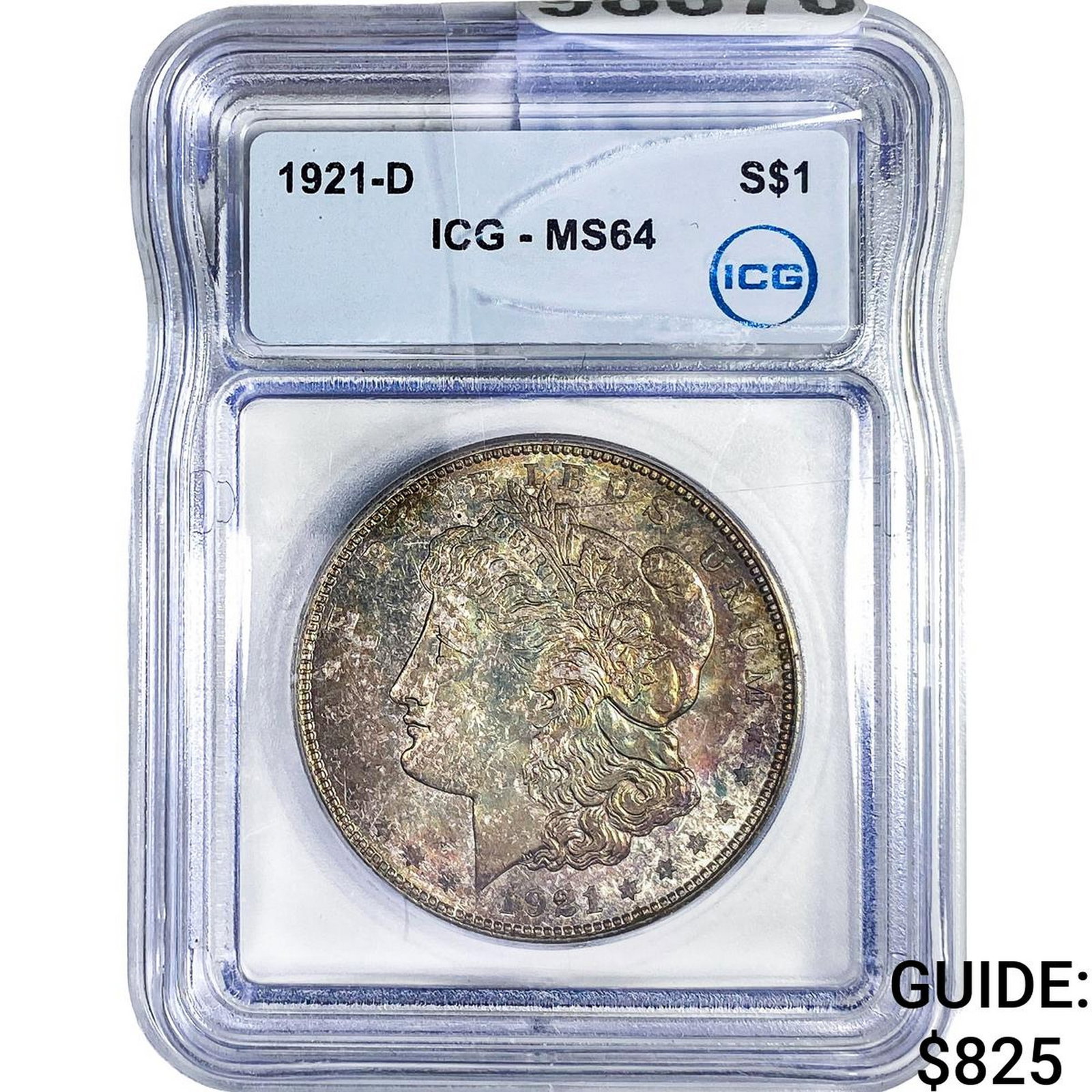 1921-D Morgan Silver Dollar ICG MS64: 1921-D Morgan Silver Dollar ICG MS64
