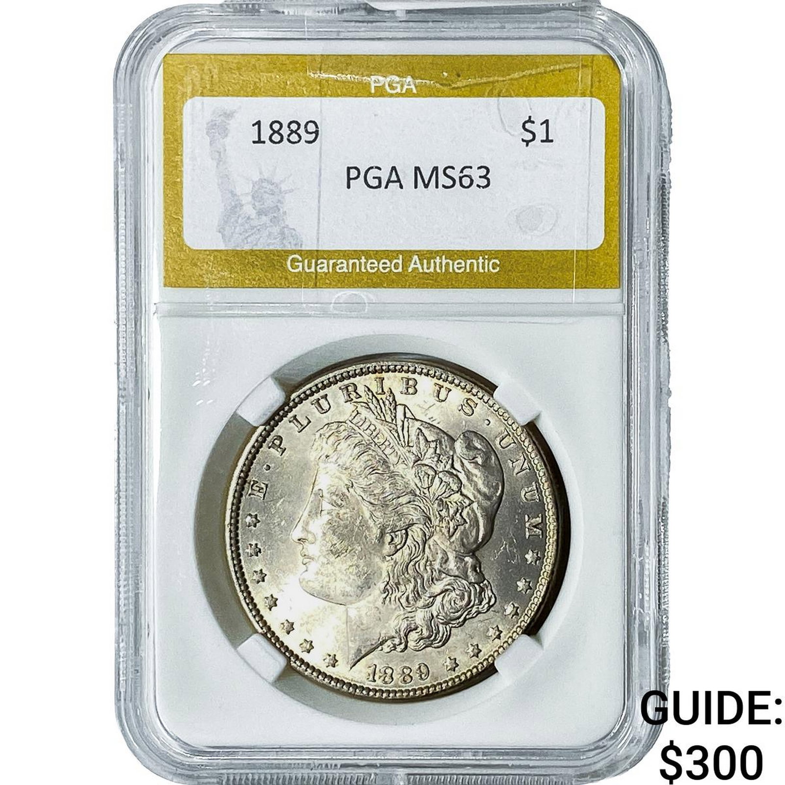1889 Morgan Silver Dollar PGA MS63: 1889 Morgan Silver Dollar PGA MS63