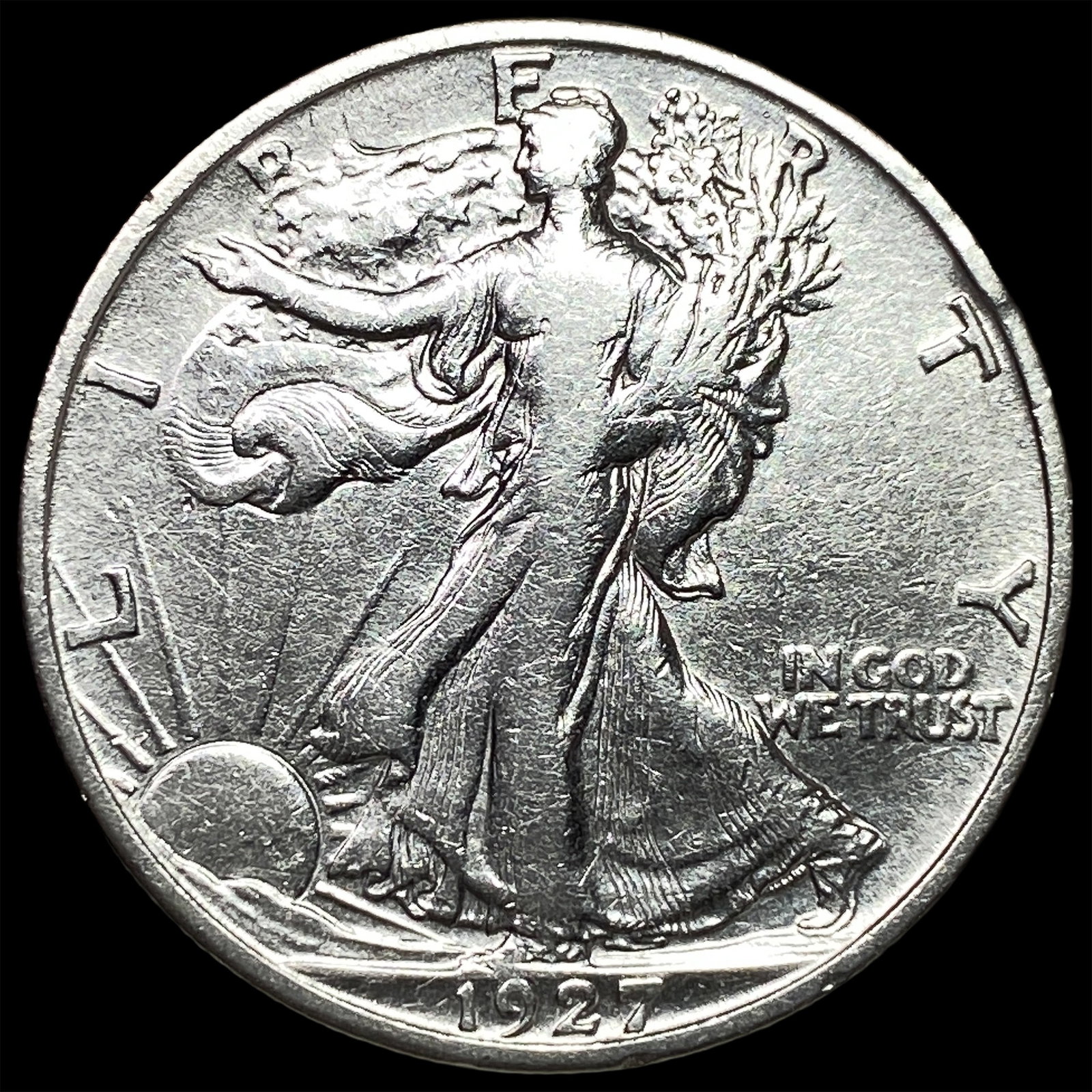 1927-S Silver Walking Liberty Half Dollar CLOSELY UNCIRCULATED (1 of 2)