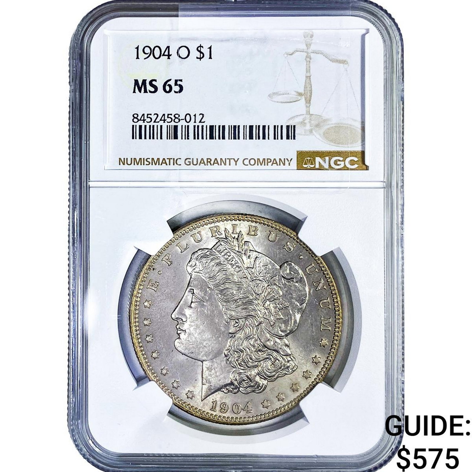 1904-O Morgan Silver Dollar NGC MS65: 1904-O Morgan Silver Dollar NGC MS65