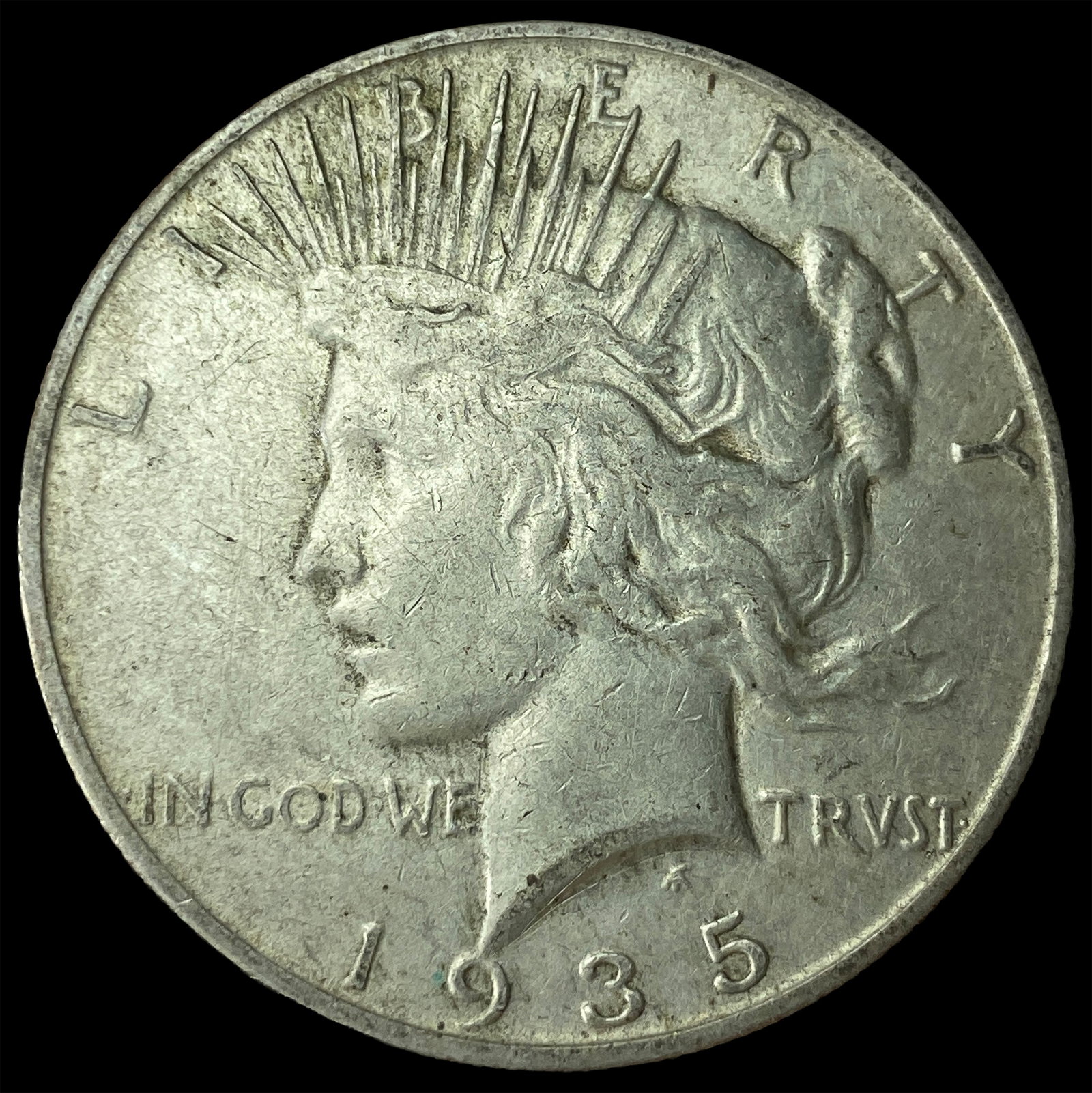 1935-S Silver Peace Dollar CLOSELY UNCIRCULATED: 1935-S Silver Peace Dollar CLOSELY UNCIRCULATED