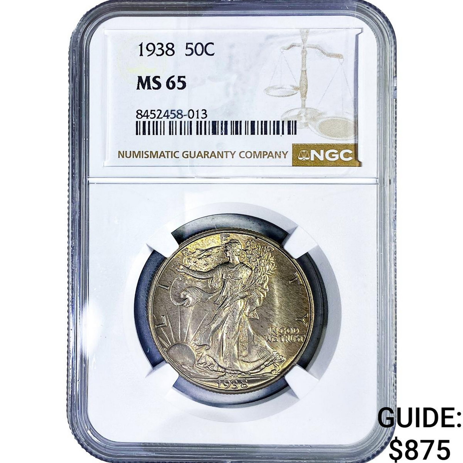 1938 Walking Liberty Half Dollar NGC MS65 (1 of 2)