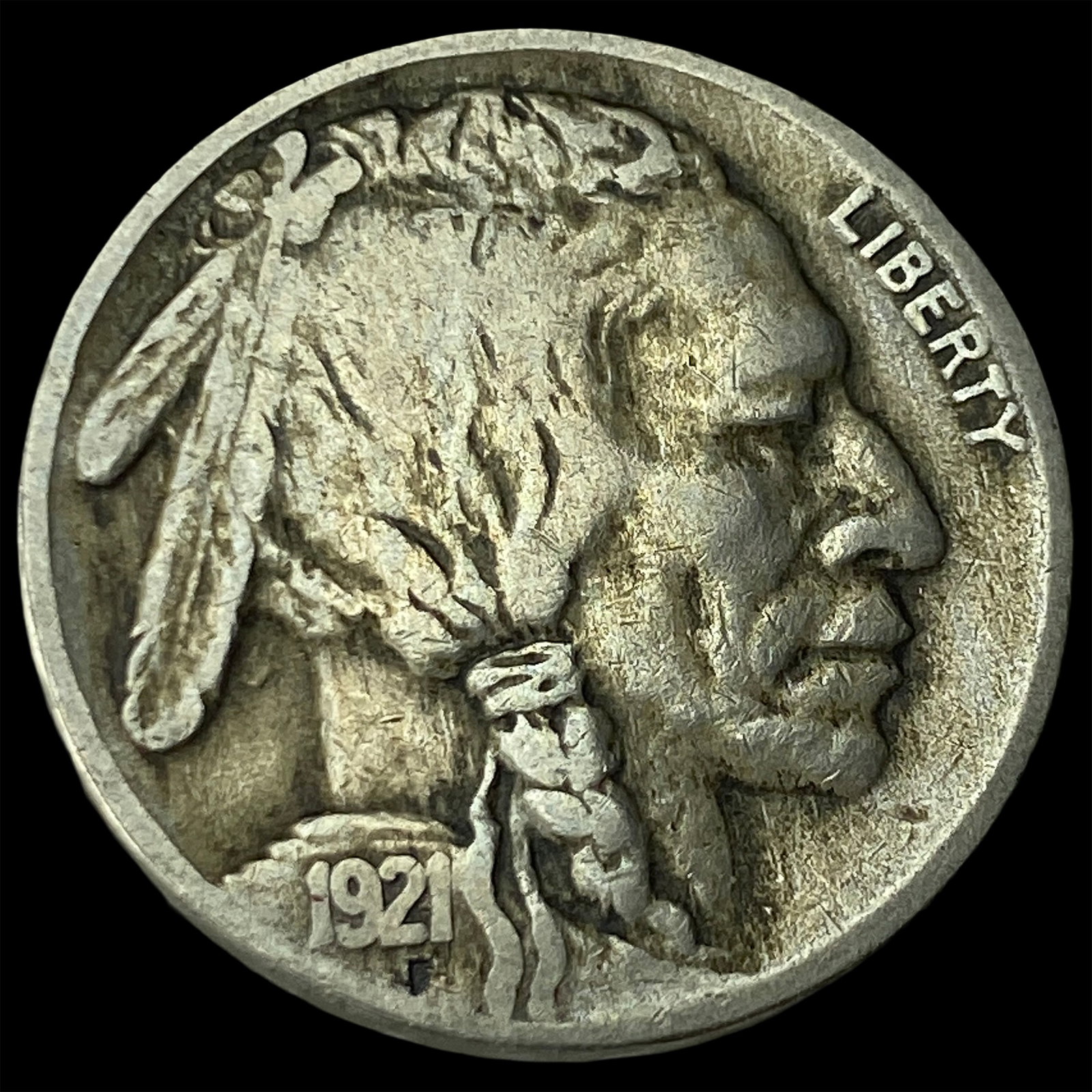1921-S Buffalo Nickel NEARLY UNCIRCULATED (1 of 2)
