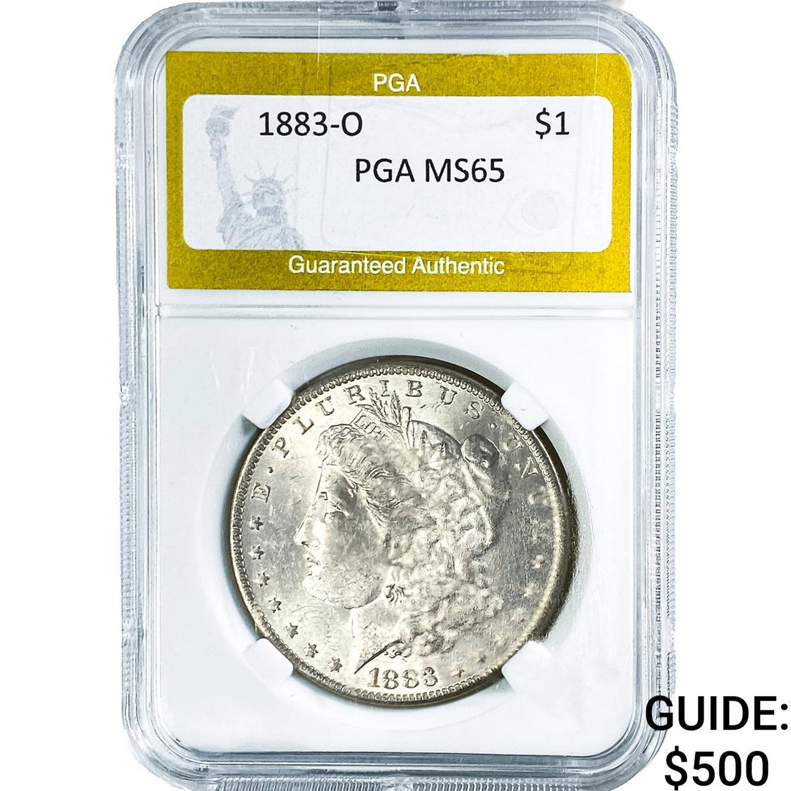1883-O Morgan Silver Dollar PGA MS65: 1883-O Morgan Silver Dollar PGA MS65