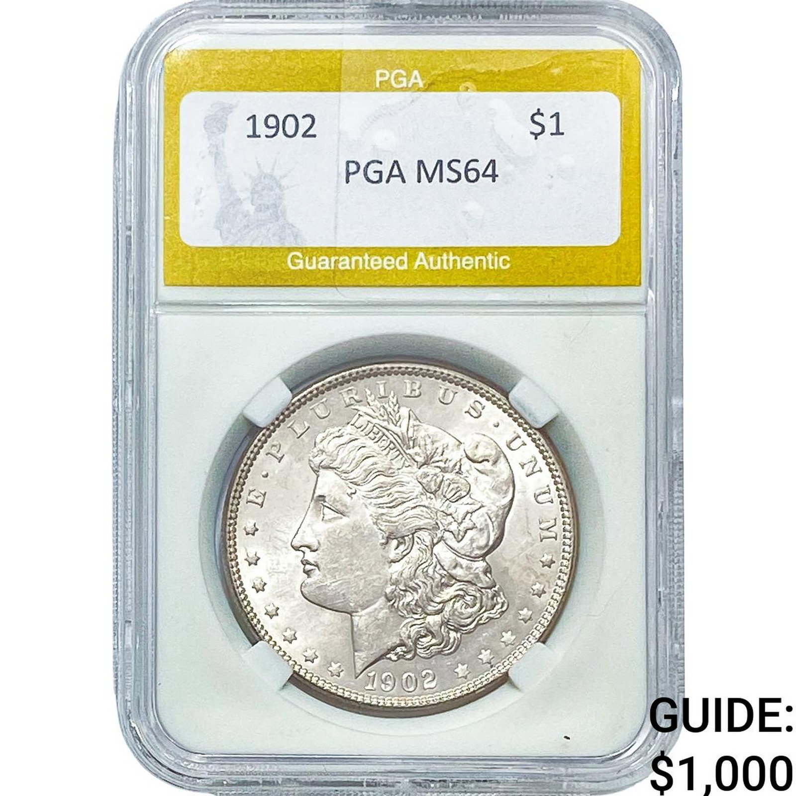 1902 Morgan Silver Dollar PGA MS64: 1902 Morgan Silver Dollar PGA MS64