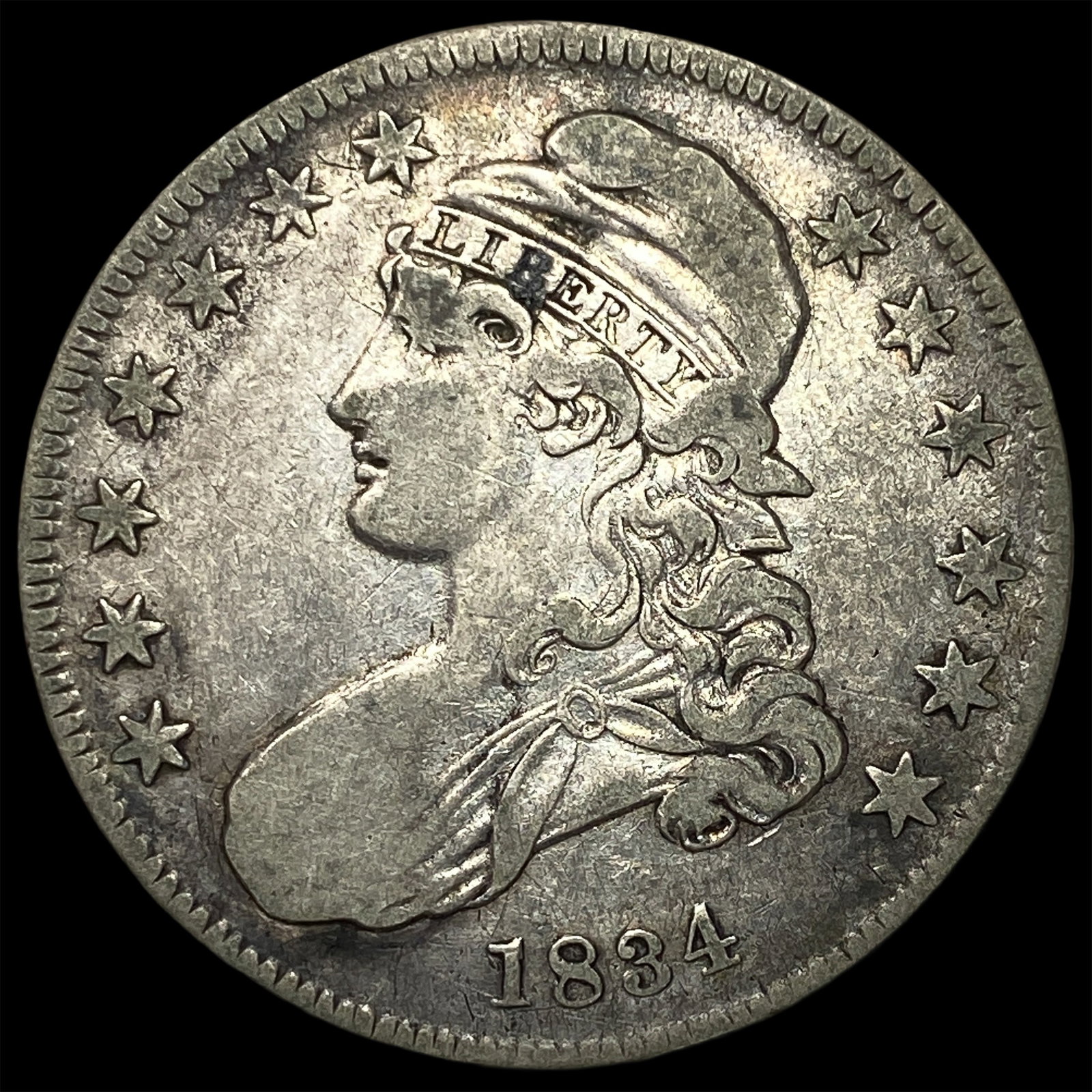 1834 Capped Bust Half Dollar NEARLY UNCIRCULATED: 1834 Capped Bust Half Dollar NEARLY UNCIRCULATED