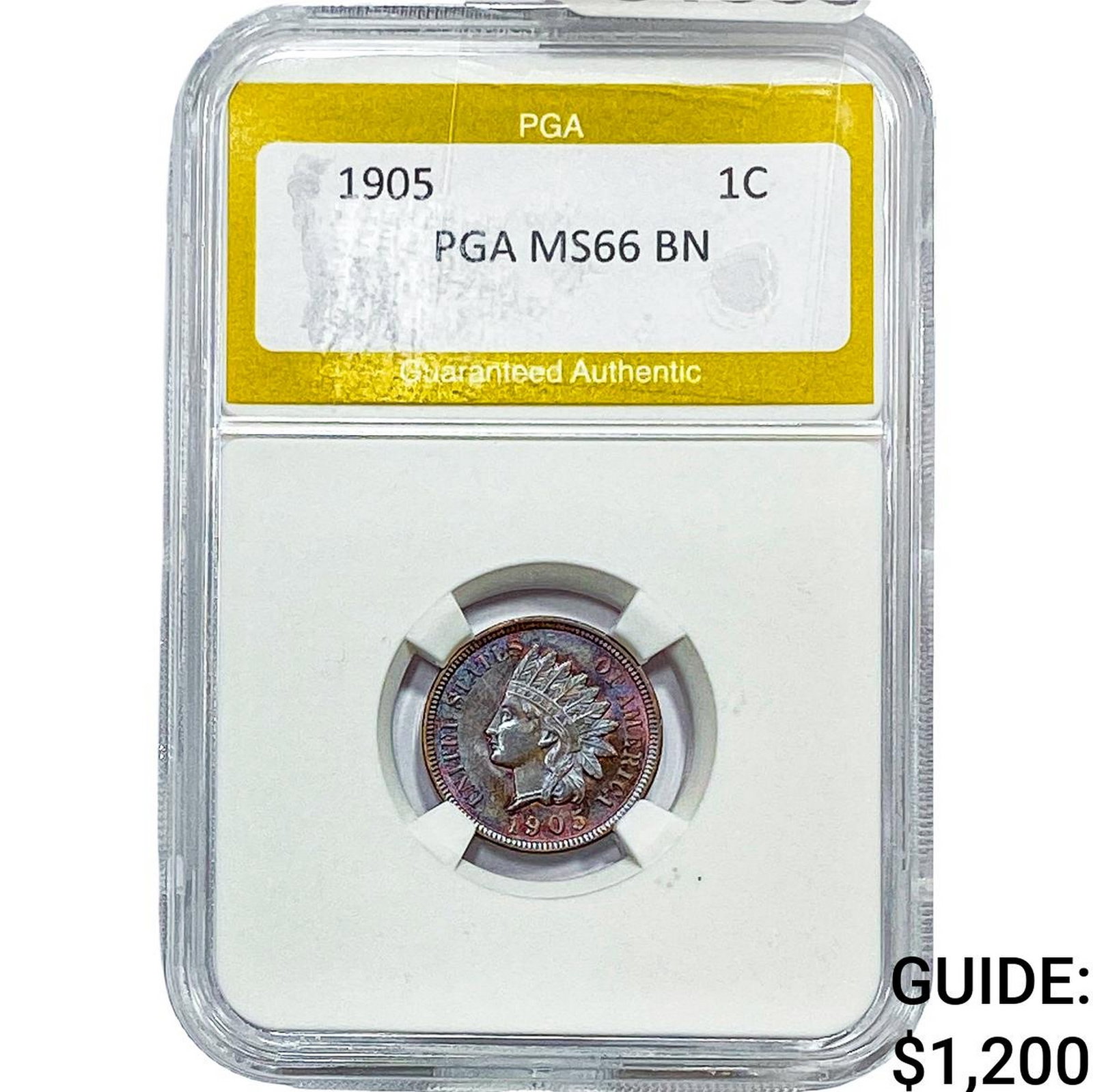 1905 Indian Head Cent PGA MS66 BN: 1905 Indian Head Cent PGA MS66 BN