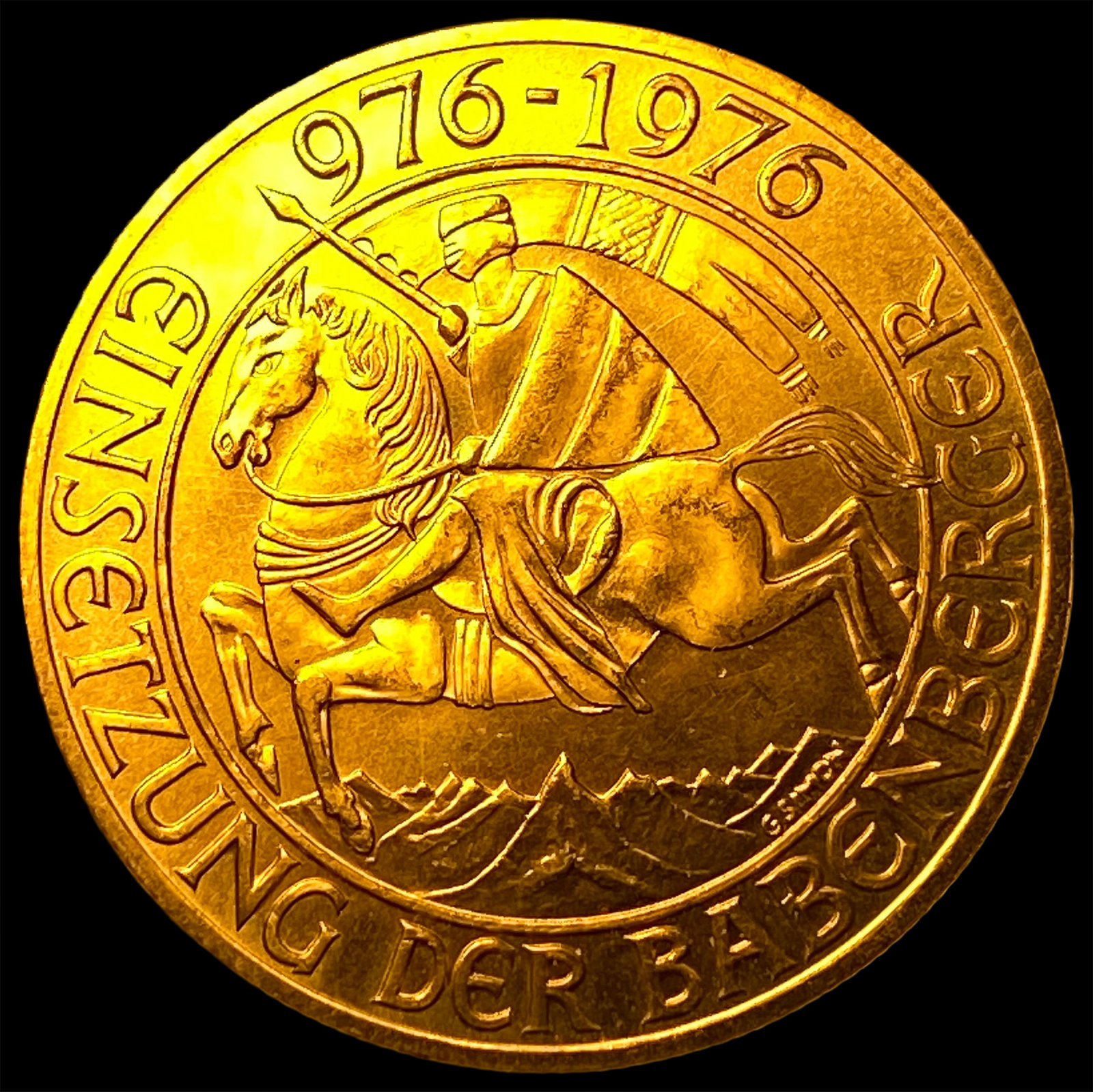 1976 Austria .3907oz Gold 1000 Schilling Babenberger GEM B: 1976 Austria .3907oz Gold 1000 Schilling Babenberger GEM B
