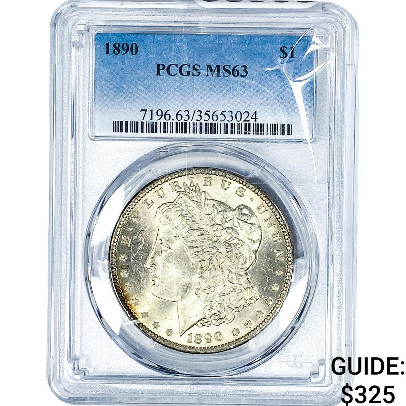 1890 Morgan Silver Dollar PCGS MS63: 1890 Morgan Silver Dollar PCGS MS63