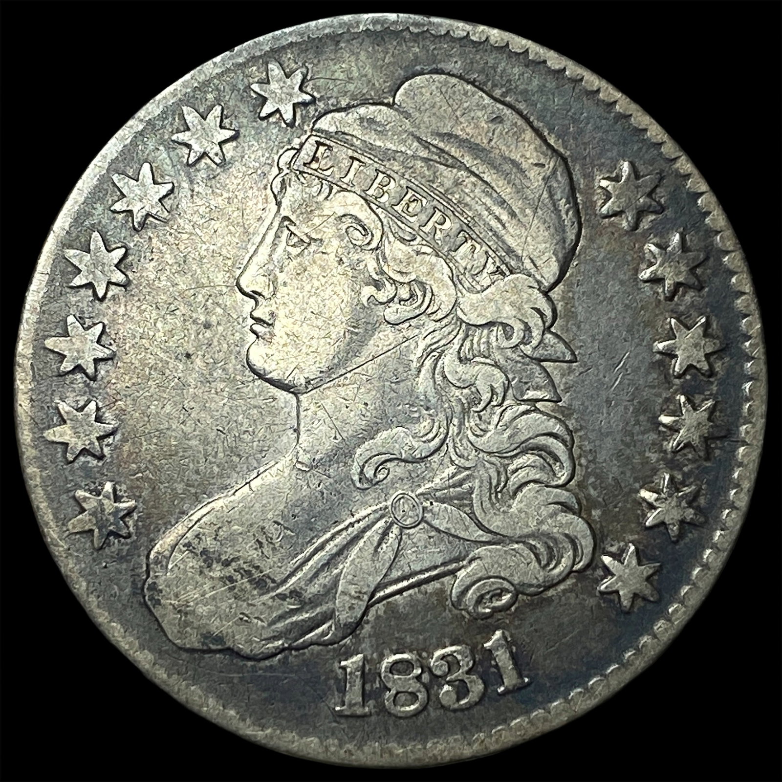 1831 Capped Bust Half Dollar NEARLY UNCIRCULATED: 1831 Capped Bust Half Dollar NEARLY UNCIRCULATED