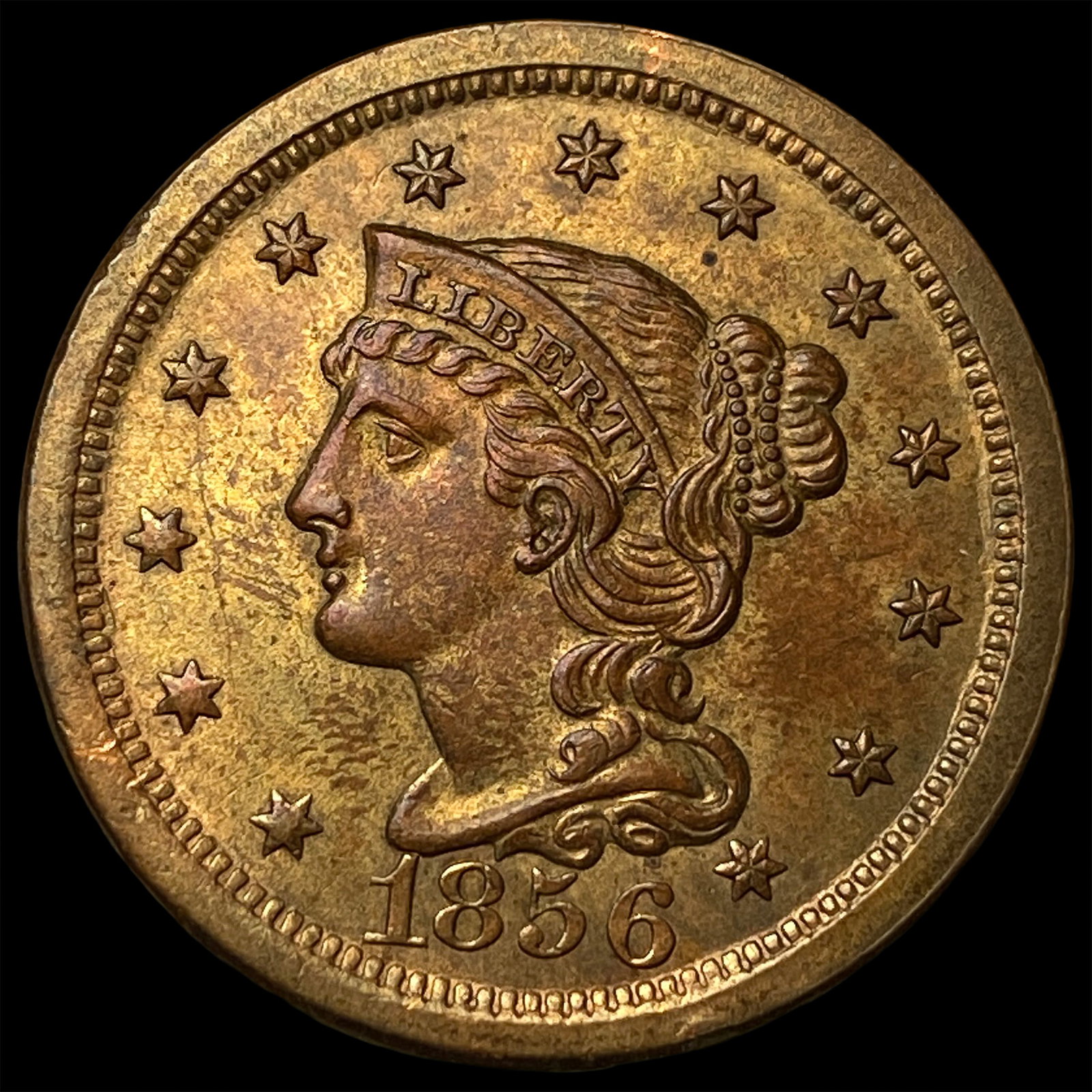 1856 Braided Hair Large Cent CLOSELY UNCIRCULATED (1 of 2)