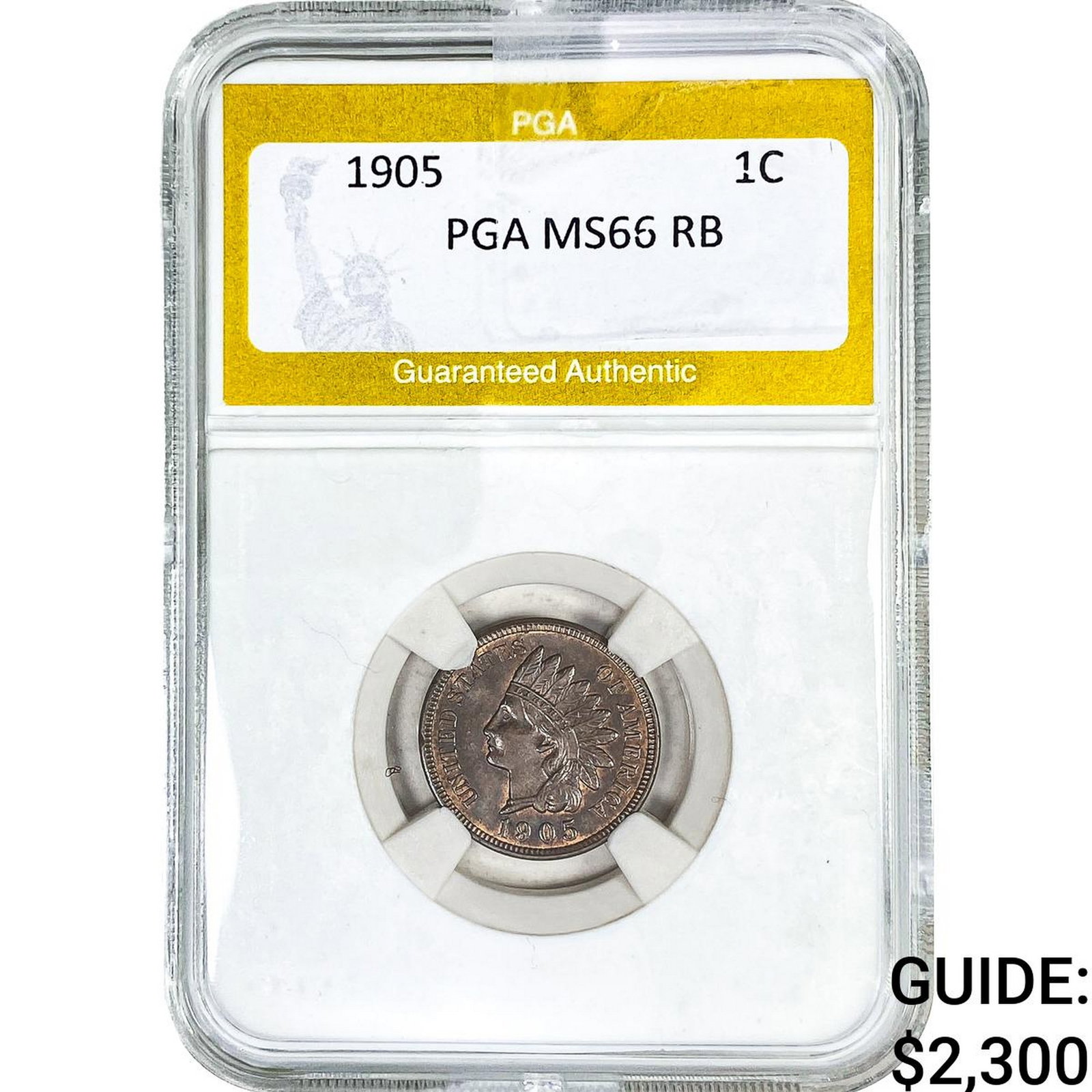 1905 Indian Head Cent PGA MS66 RB (1 of 2)