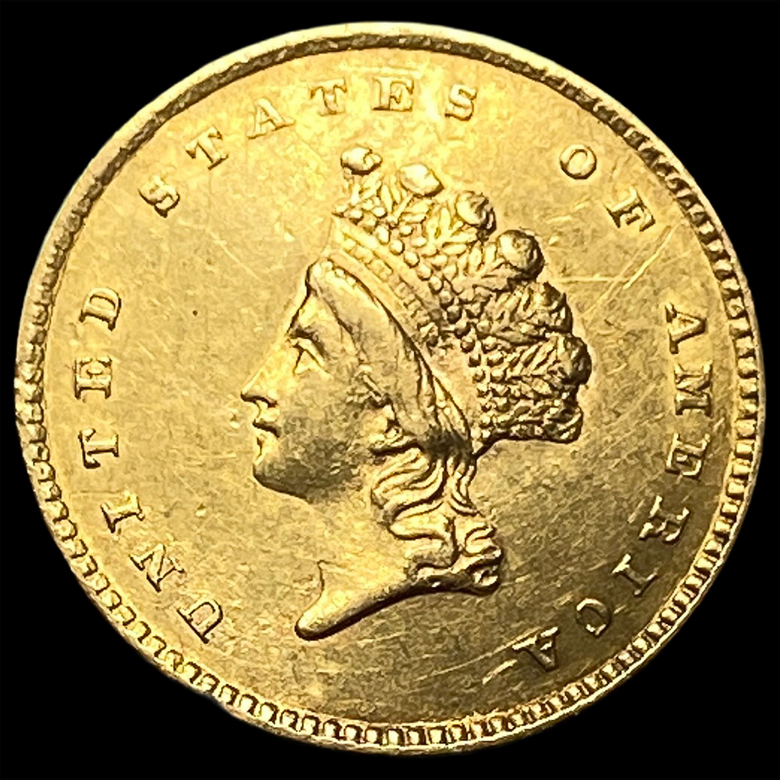 1854 Gold $1 Indian Princess Head UNCIRCULATED (1 of 2)
