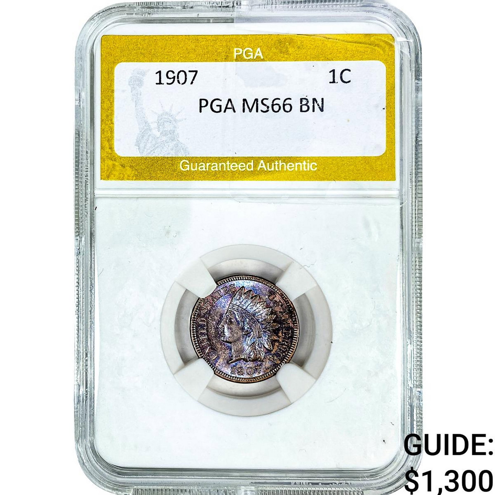 1907 Indian Head Cent PGA MS66 BN: 1907 Indian Head Cent PGA MS66 BN