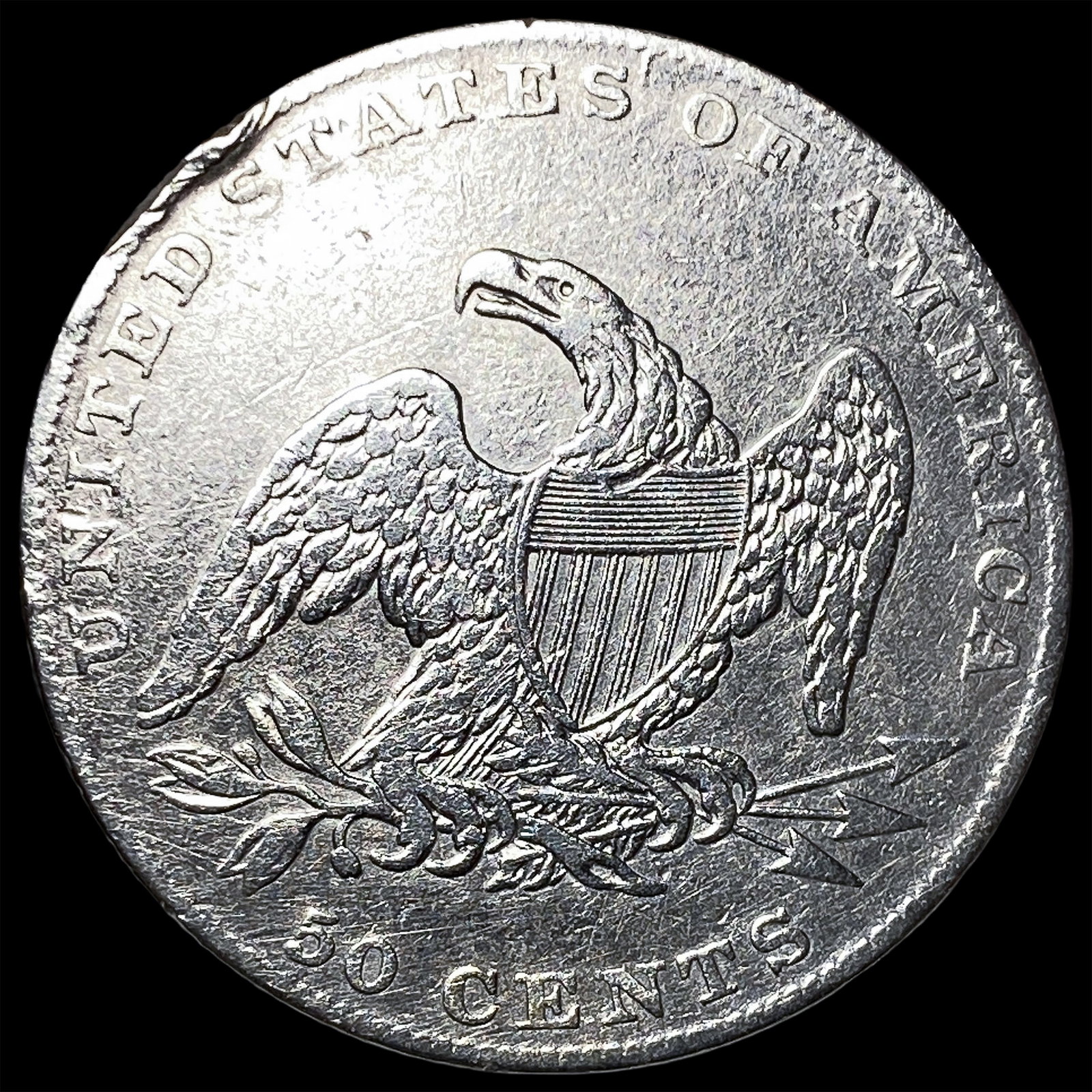 1837 Capped Bust Half Dollar CLOSELY UNCIRCULATED - 2