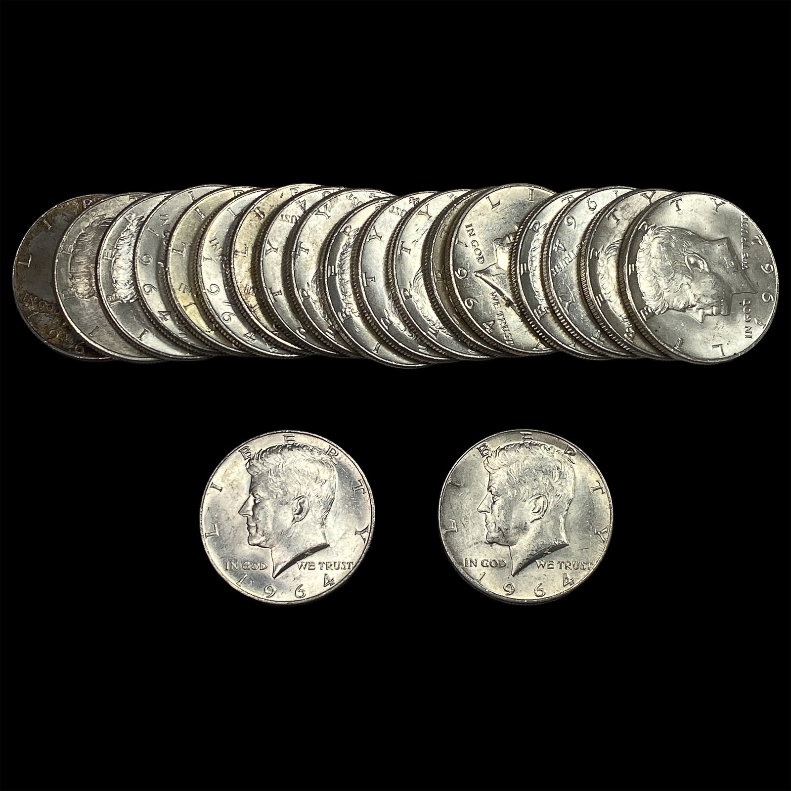 [20] 1964 Kennedy Half Dollar Roll (1 of 2)