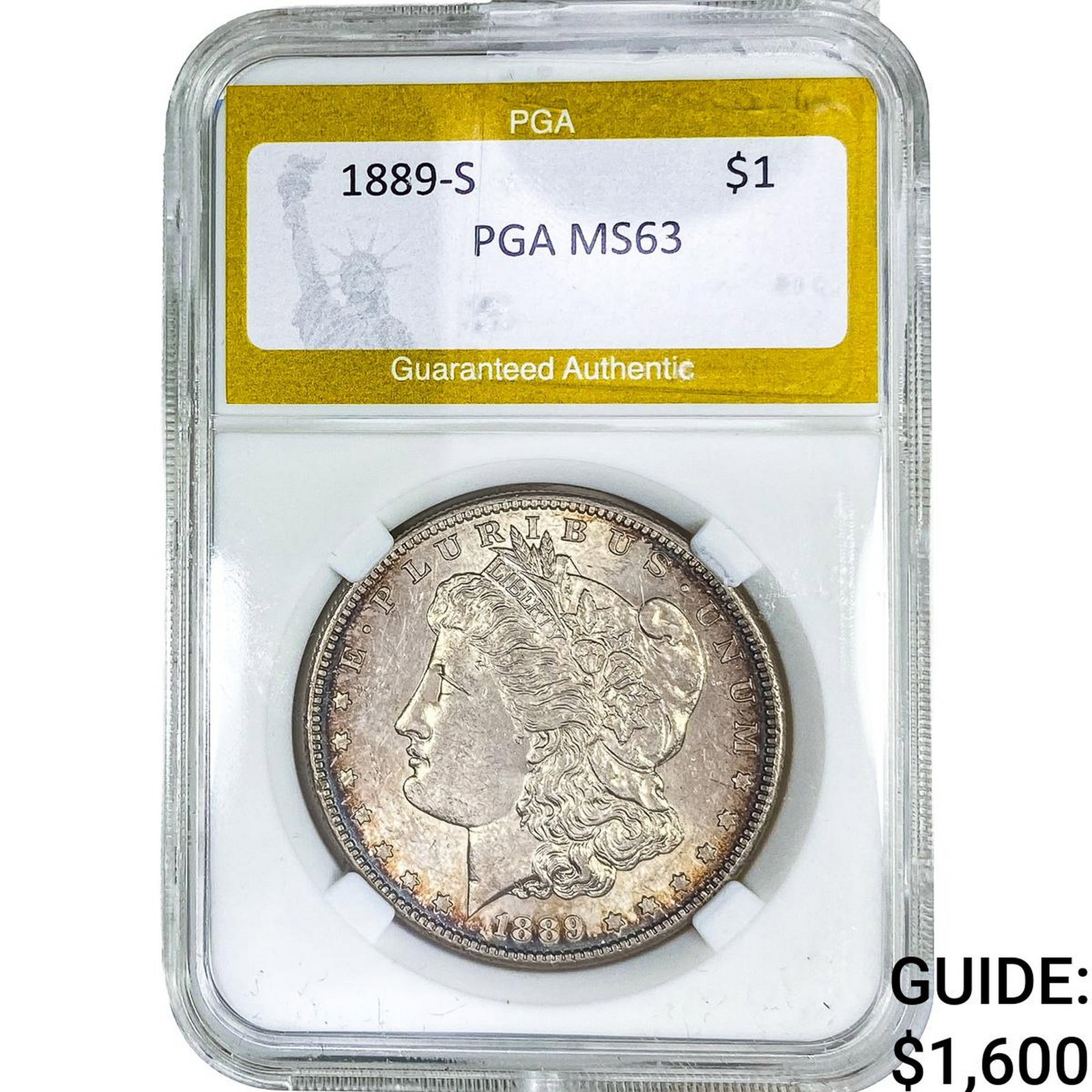 1889-S Morgan Silver Dollar PGA MS63: 1889-S Morgan Silver Dollar PGA MS63