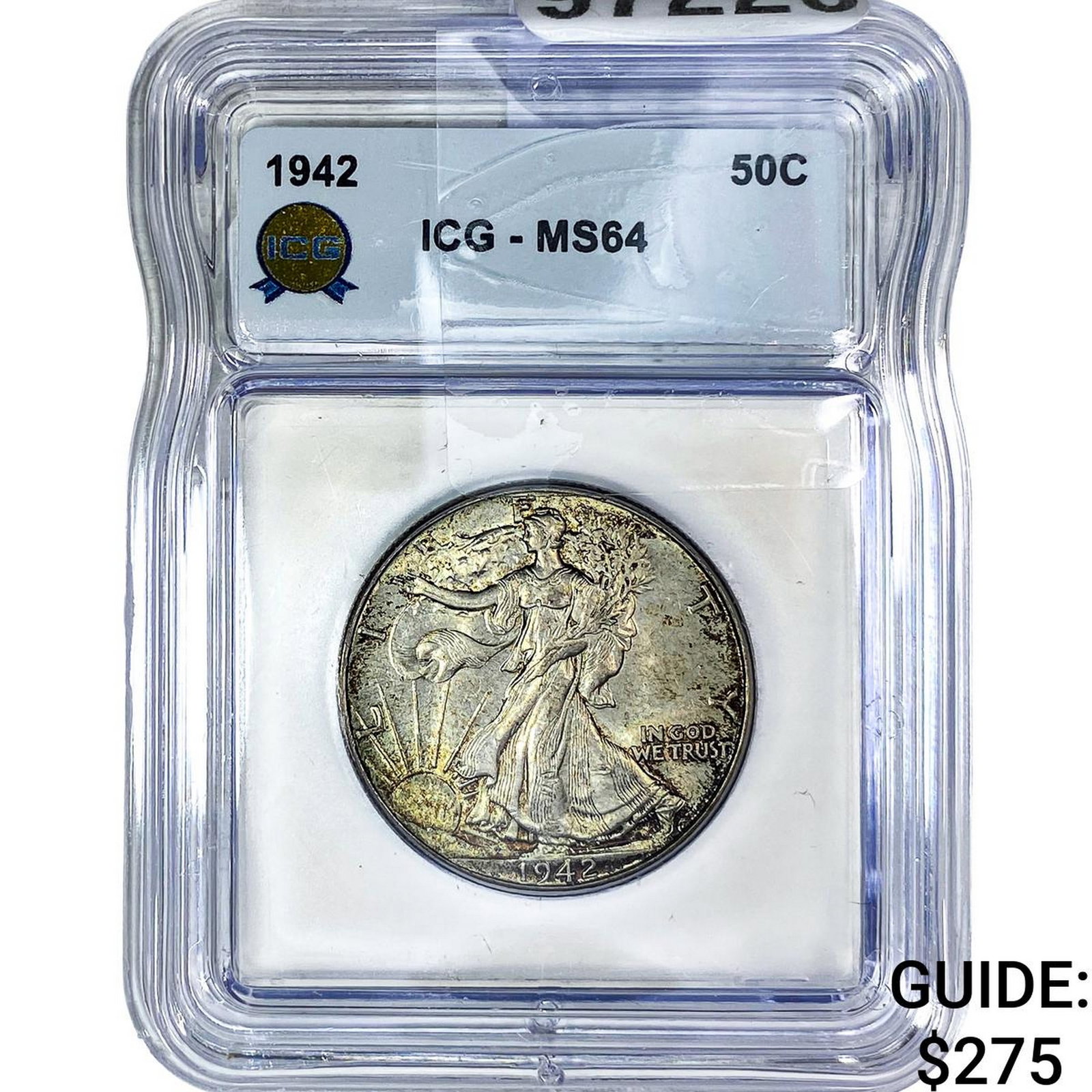 1942 Walking Liberty Half Dollar ICG MS64: 1942 Walking Liberty Half Dollar ICG MS64