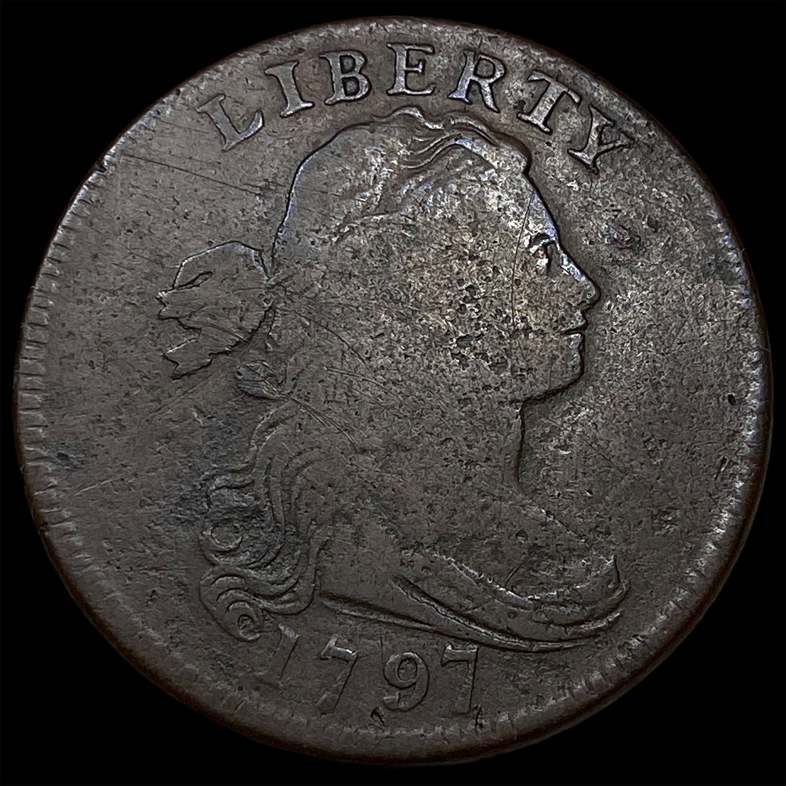1797 Draped Bust Large Cent LIGHTLY CIRCULATED: 1797 Draped Bust Large Cent LIGHTLY CIRCULATED