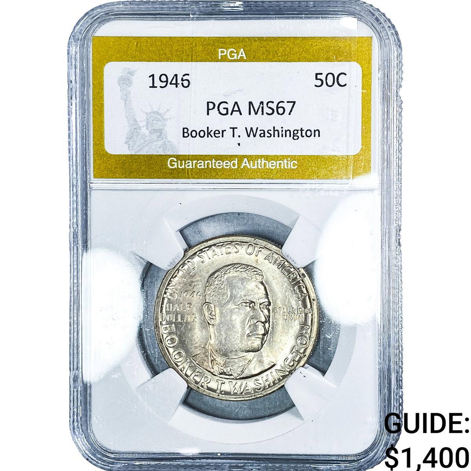 1946 Booker T Half Dollar PGA MS67 (1 of 2)