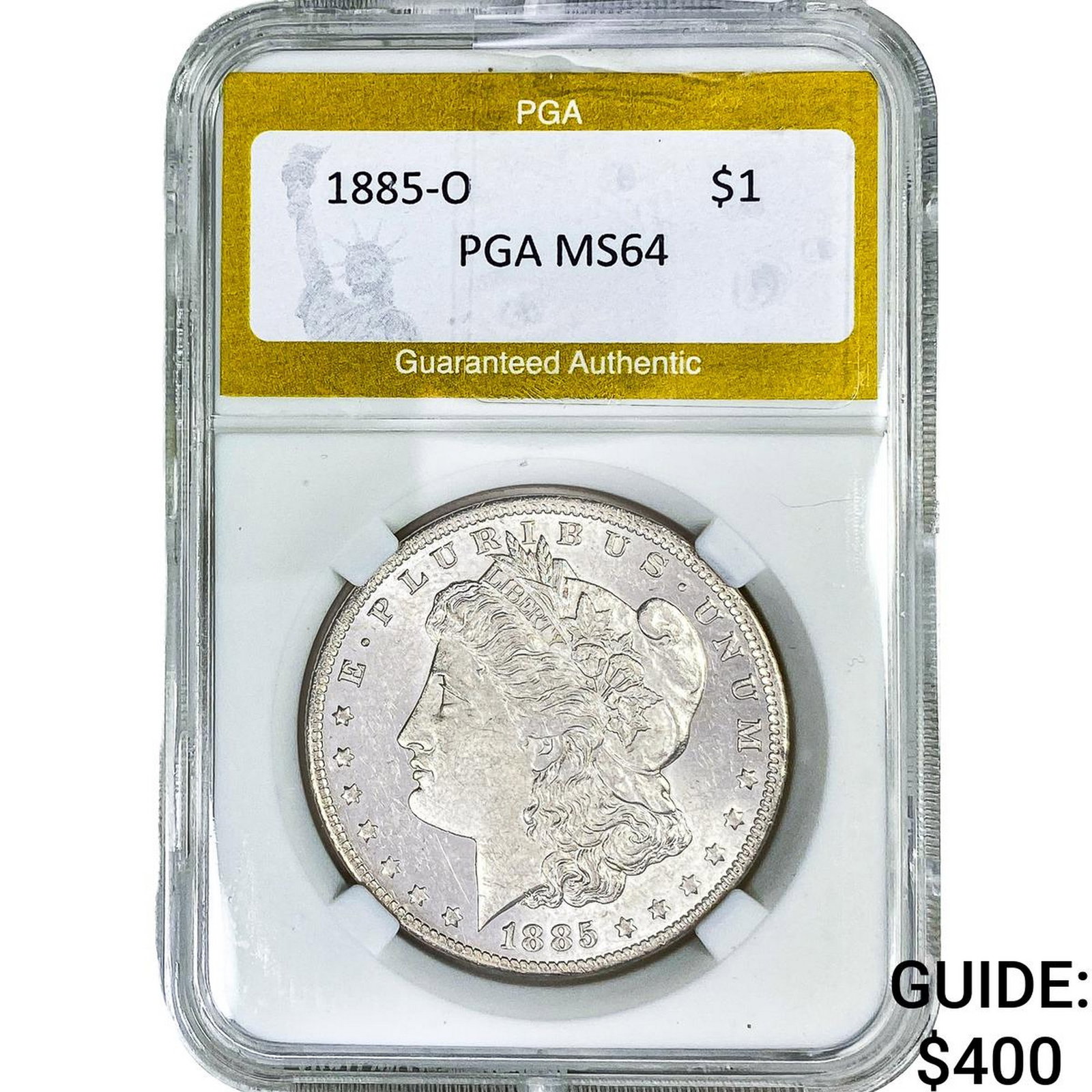 1885-O Morgan Silver Dollar PGA MS64: 1885-O Morgan Silver Dollar PGA MS64