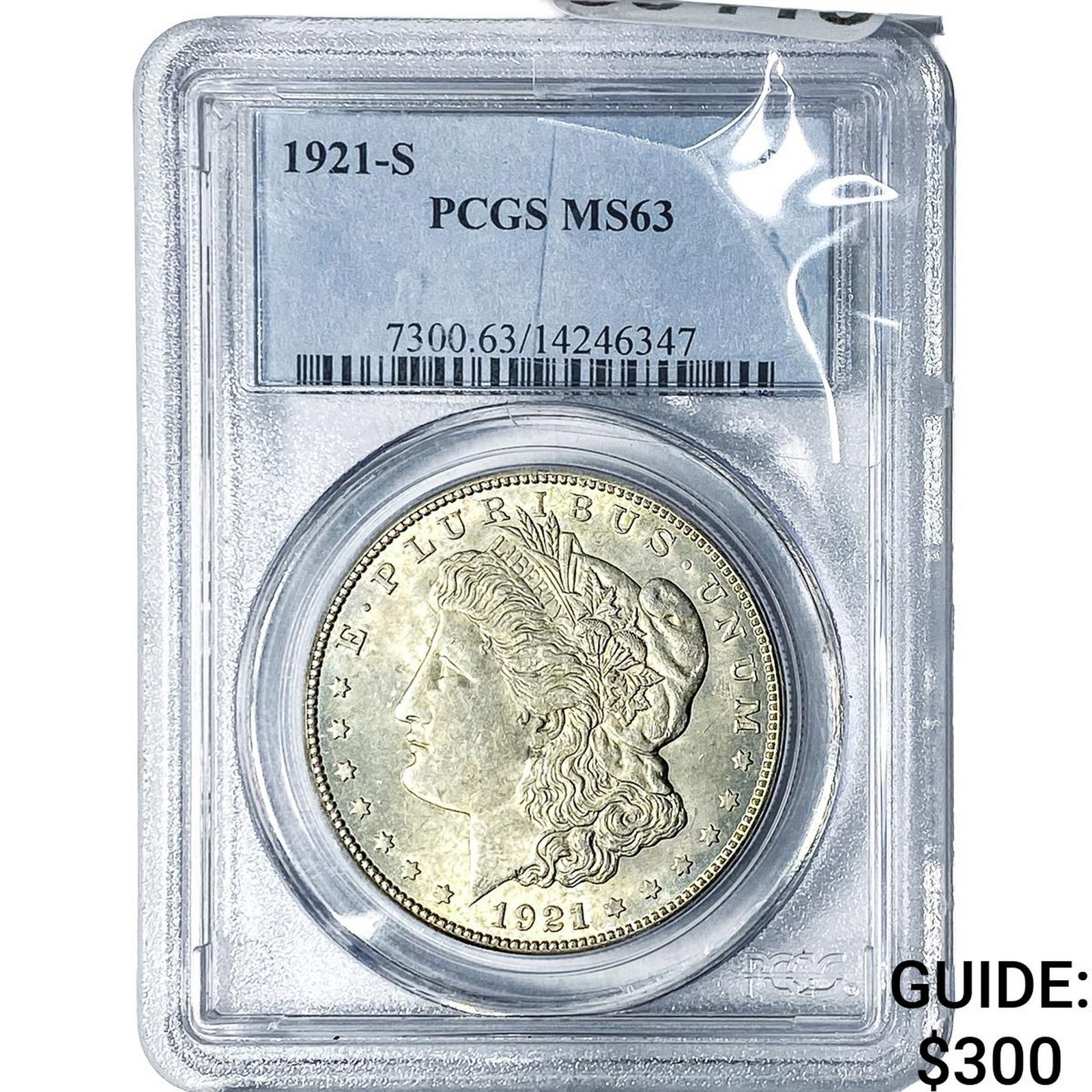 1921-S Morgan Silver Dollar PCGS MS63: 1921-S Morgan Silver Dollar PCGS MS63
