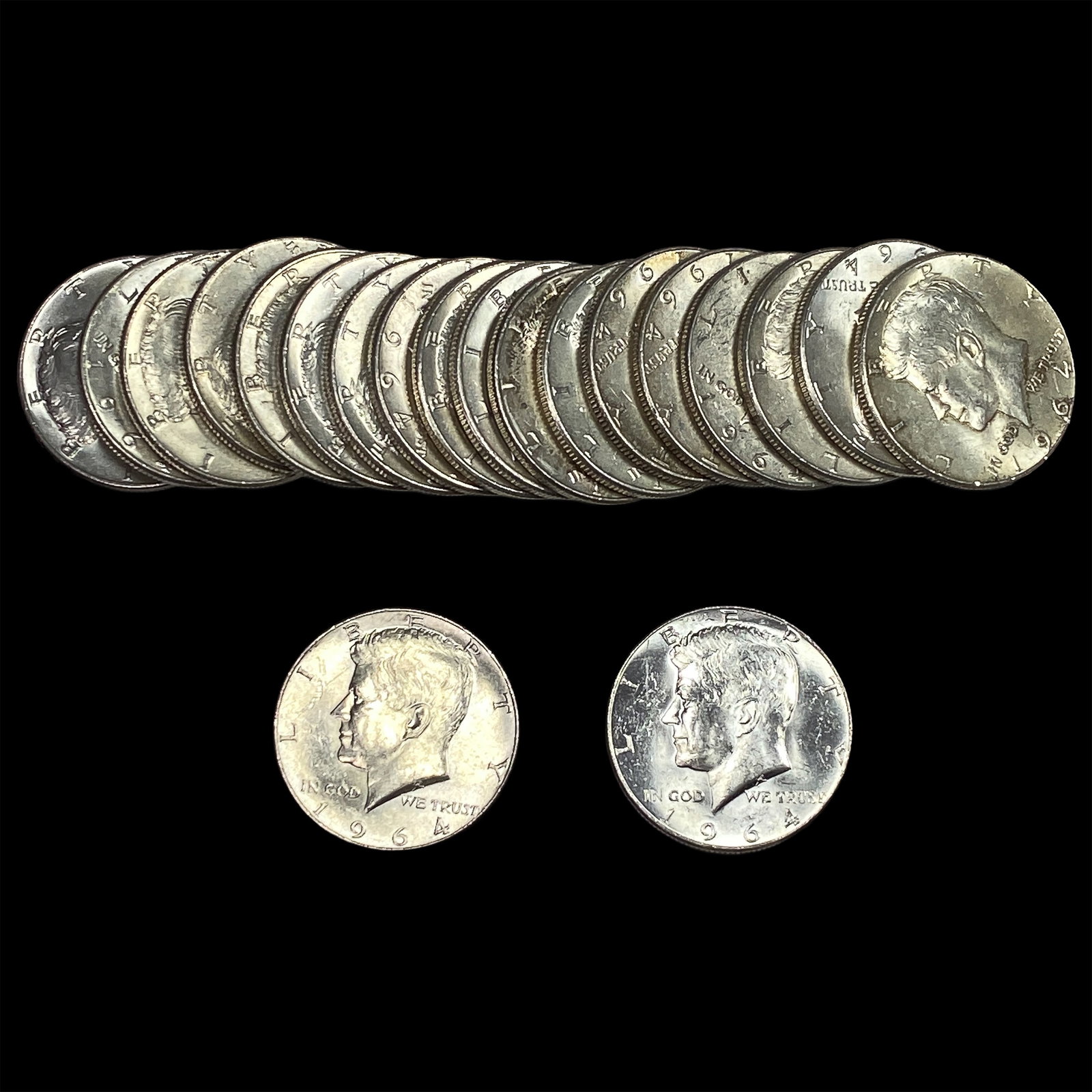 [20] 1964 Kennedy Half Dollar Roll (1 of 2)