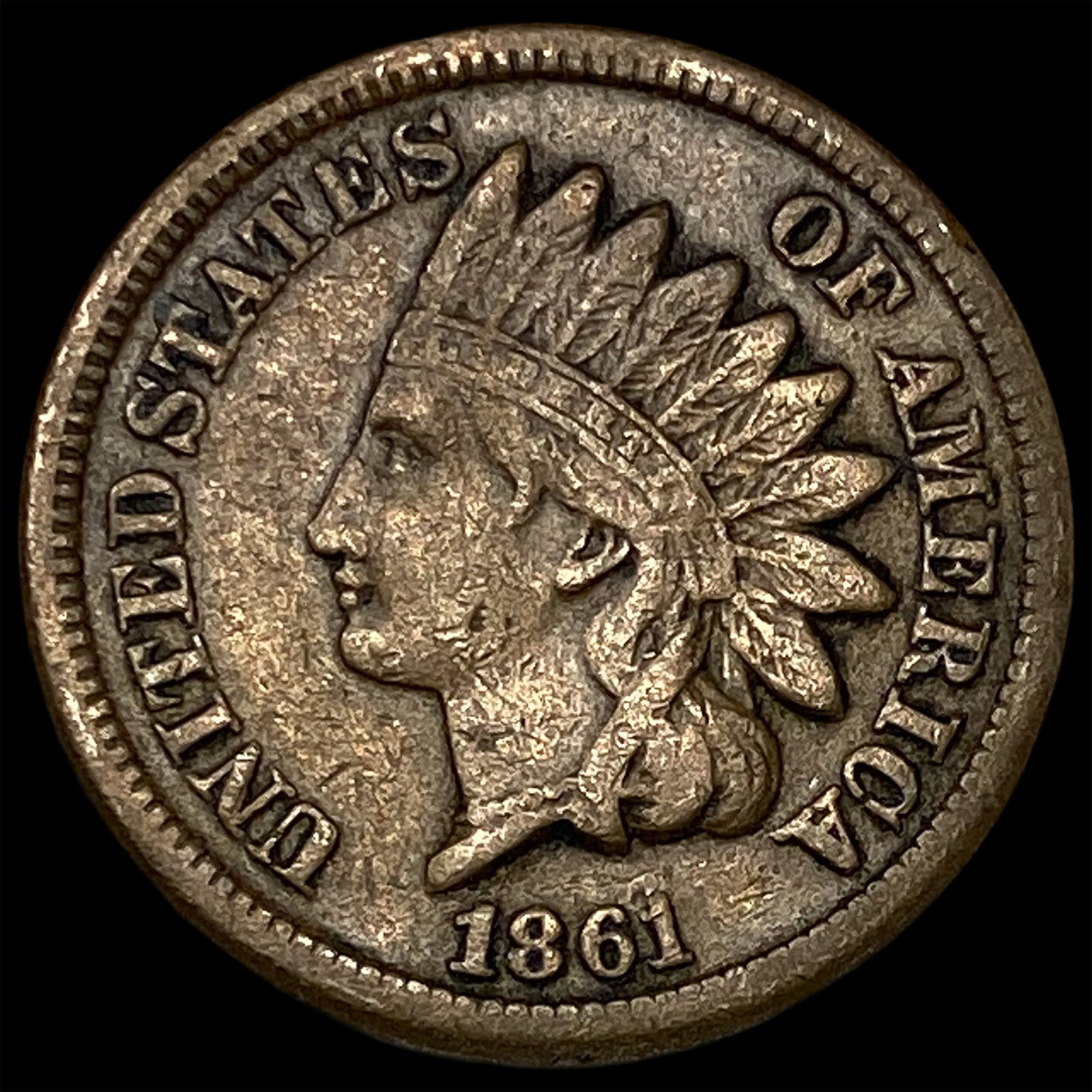 1861 Indian Head Cent NEARLY UNCIRCULATED: 1861 Indian Head Cent NEARLY UNCIRCULATED