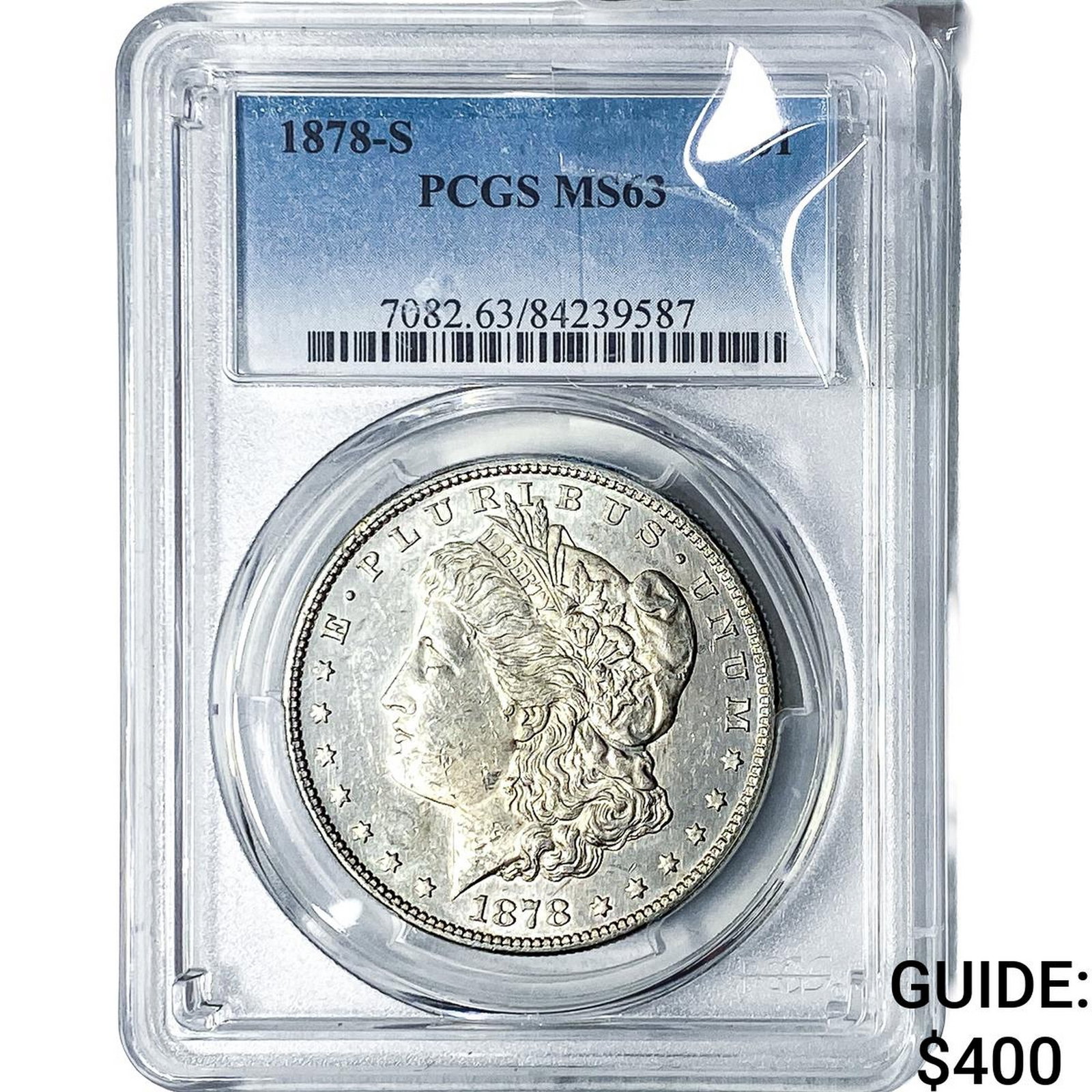 1878-S Morgan Silver Dollar PCGS MS63: 1878-S Morgan Silver Dollar PCGS MS63