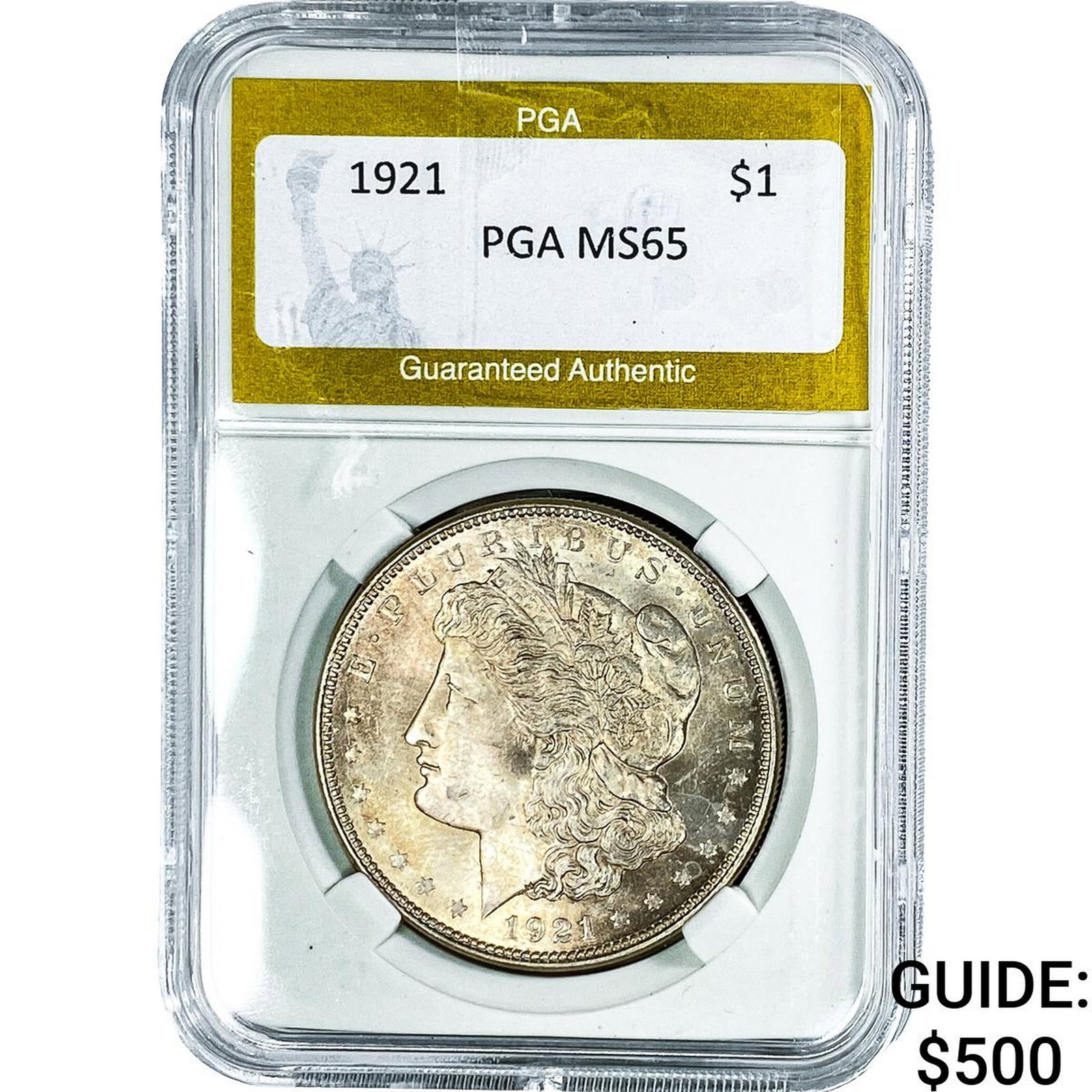 1921 Morgan Silver Dollar PGA MS65: 1921 Morgan Silver Dollar PGA MS65