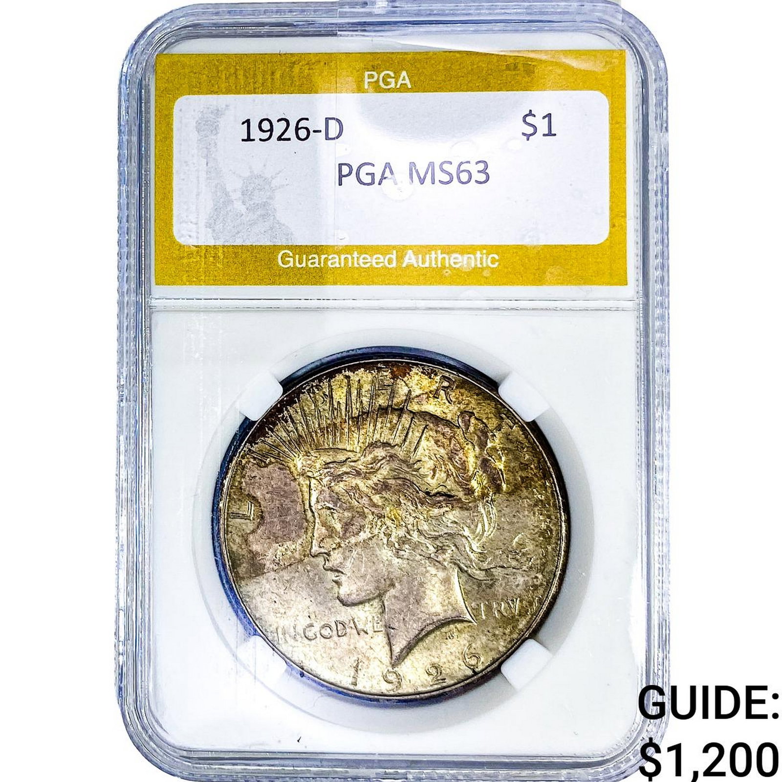 1926-D Silver Peace Dollar PGA MS63: 1926-D Silver Peace Dollar PGA MS63