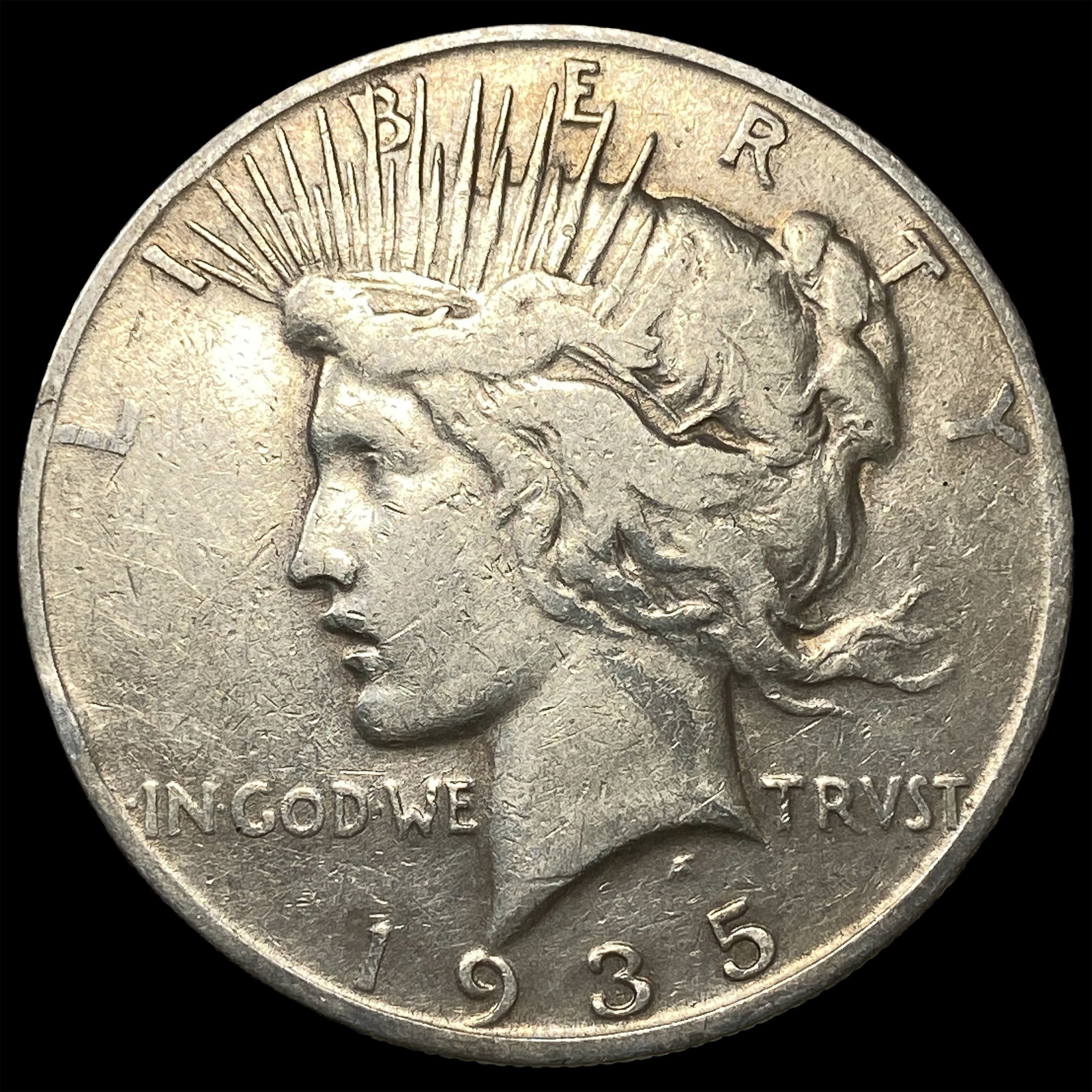 1935-S Silver Peace Dollar LIGHTLY CIRCULATED: 1935-S Silver Peace Dollar LIGHTLY CIRCULATED