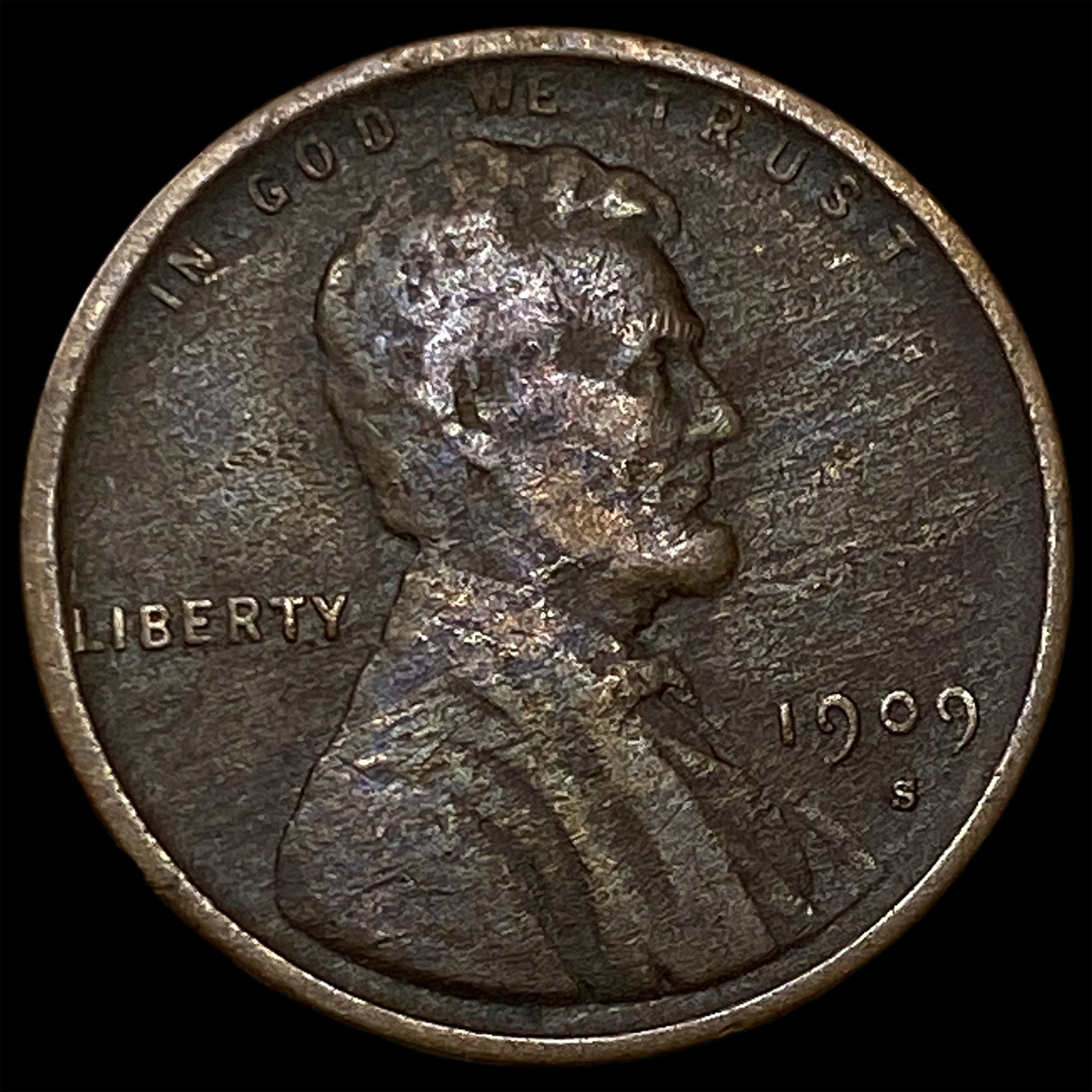 1909-S Lincoln Wheat Cent CLOSELY UNCIRCULATED: 1909-S Lincoln Wheat Cent CLOSELY UNCIRCULATED