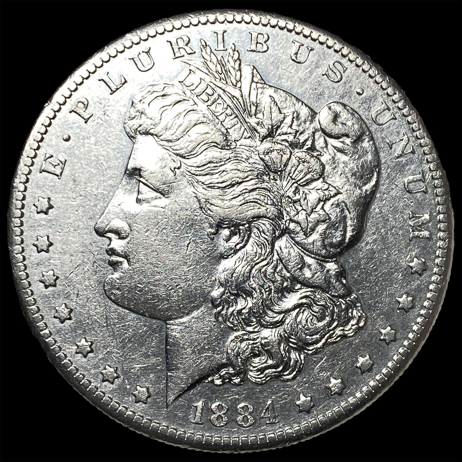 1884-S Silver Morgan Dollar CHOICE AU: 1884-S Silver Morgan Dollar CHOICE AU