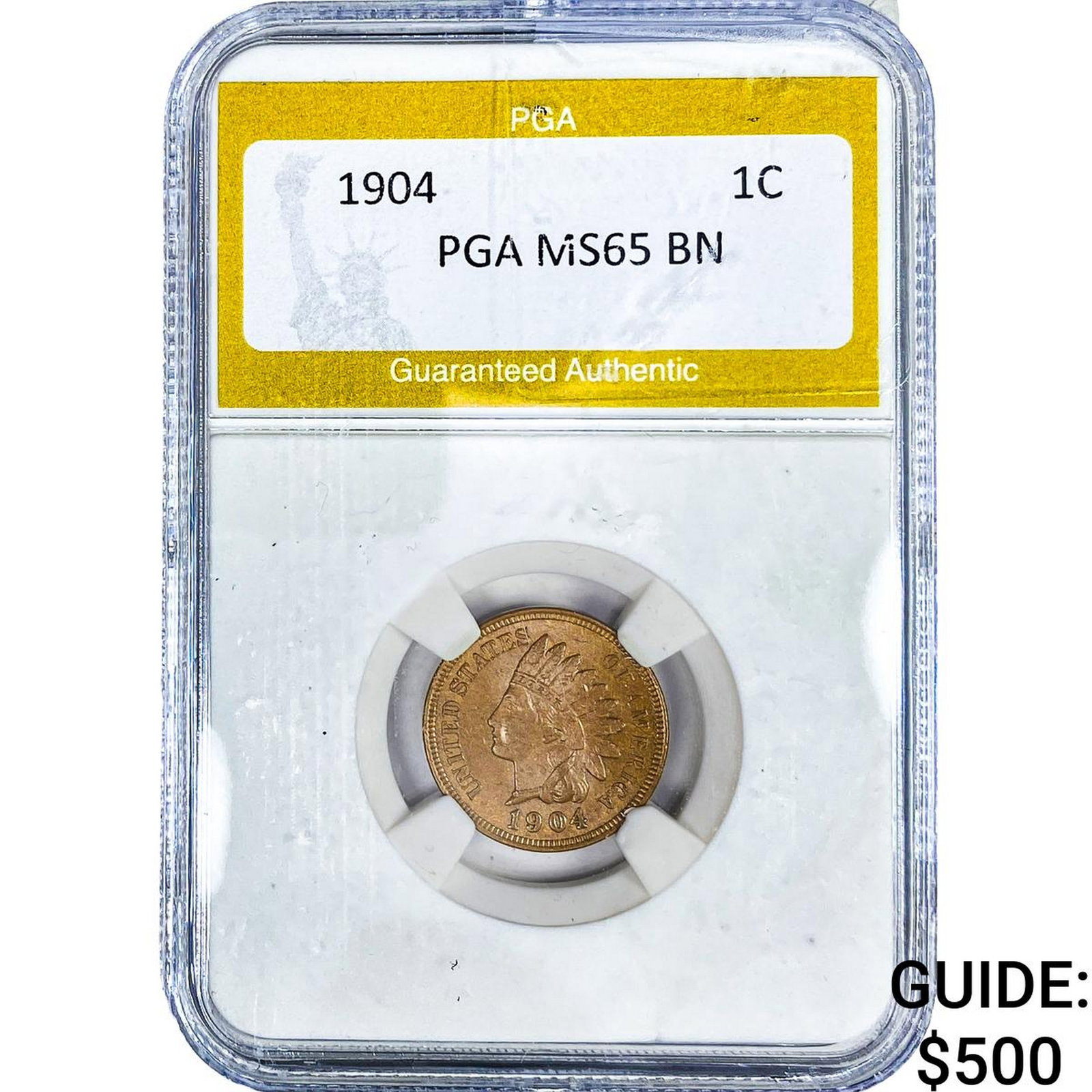 1904 Indian Head Cent PGA MS65 BN: 1904 Indian Head Cent PGA MS65 BN
