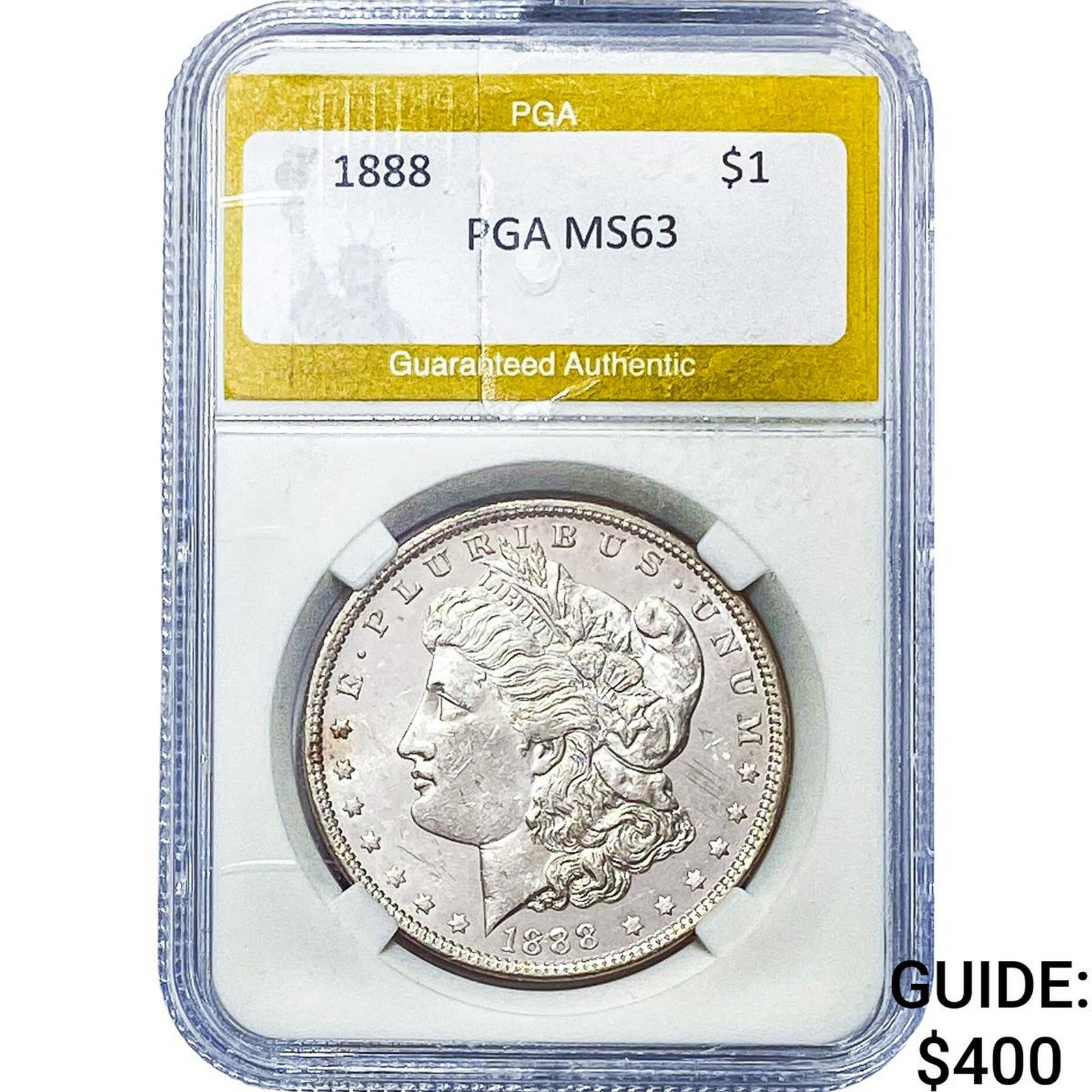 1888 Morgan Silver Dollar PGA MS63: 1888 Morgan Silver Dollar PGA MS63