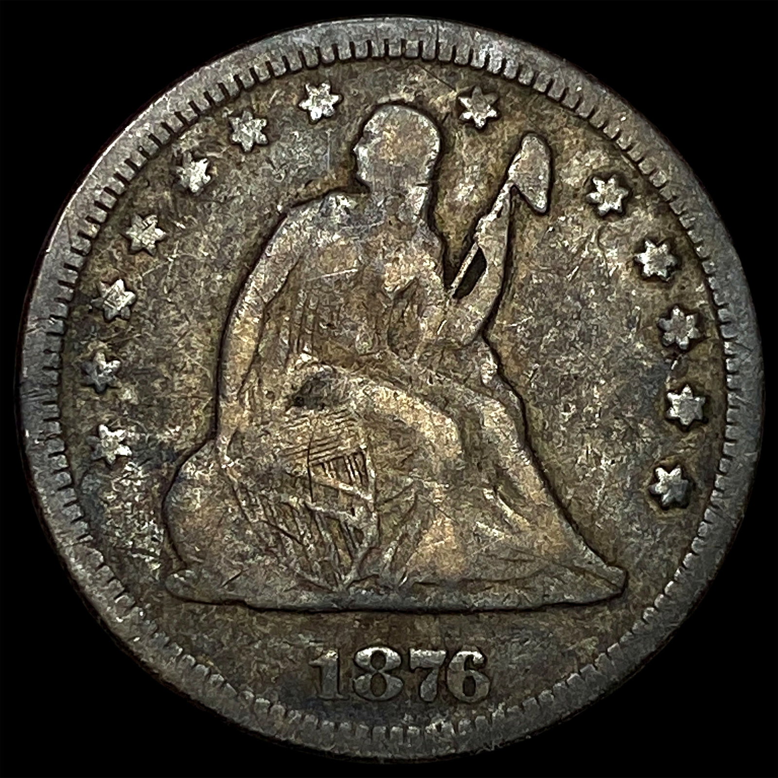 1876 Seated Liberty Quarter LIGHTLY CIRCULATED: 1876 Seated Liberty Quarter LIGHTLY CIRCULATED