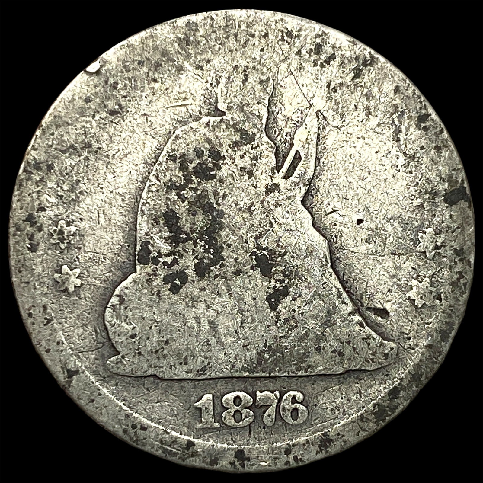1876 Seated Liberty Quarter NICELY CIRCULATED: 1876 Seated Liberty Quarter NICELY CIRCULATED